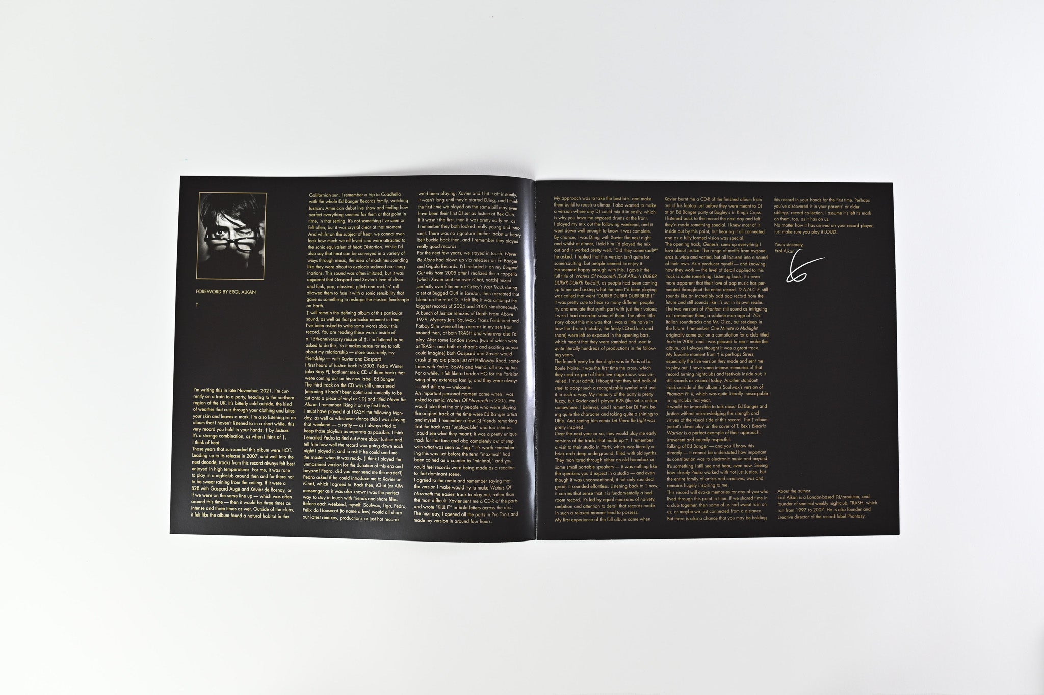 Justice - † on Ed Banger/Because Music Vinyl Me, Please Reissue Gold Nugget Vinyl