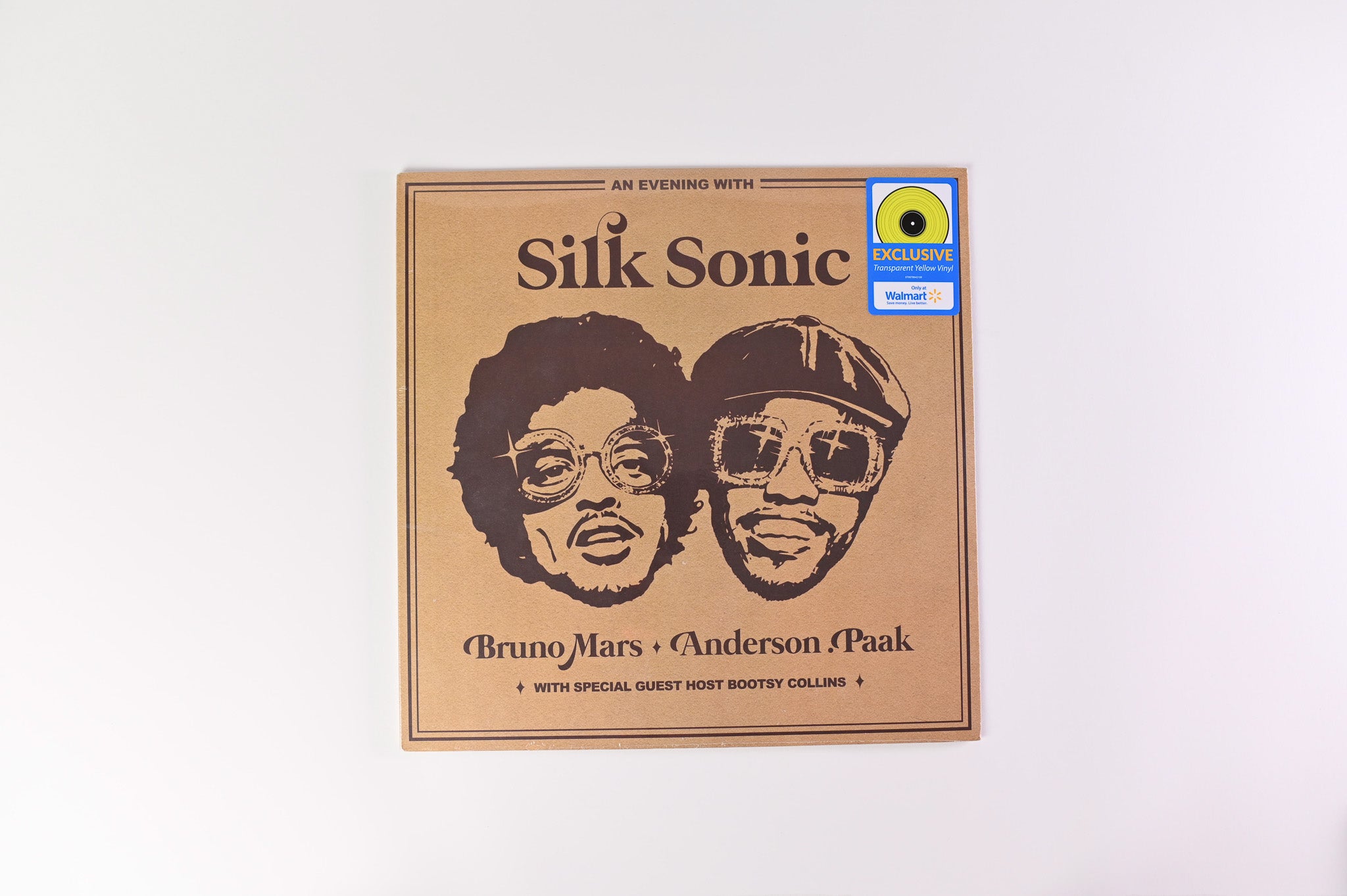 Silk Sonic - An Evening With Silk Sonic on Aftermath/Atlantic Sealed Transparent Yellow Vinyl