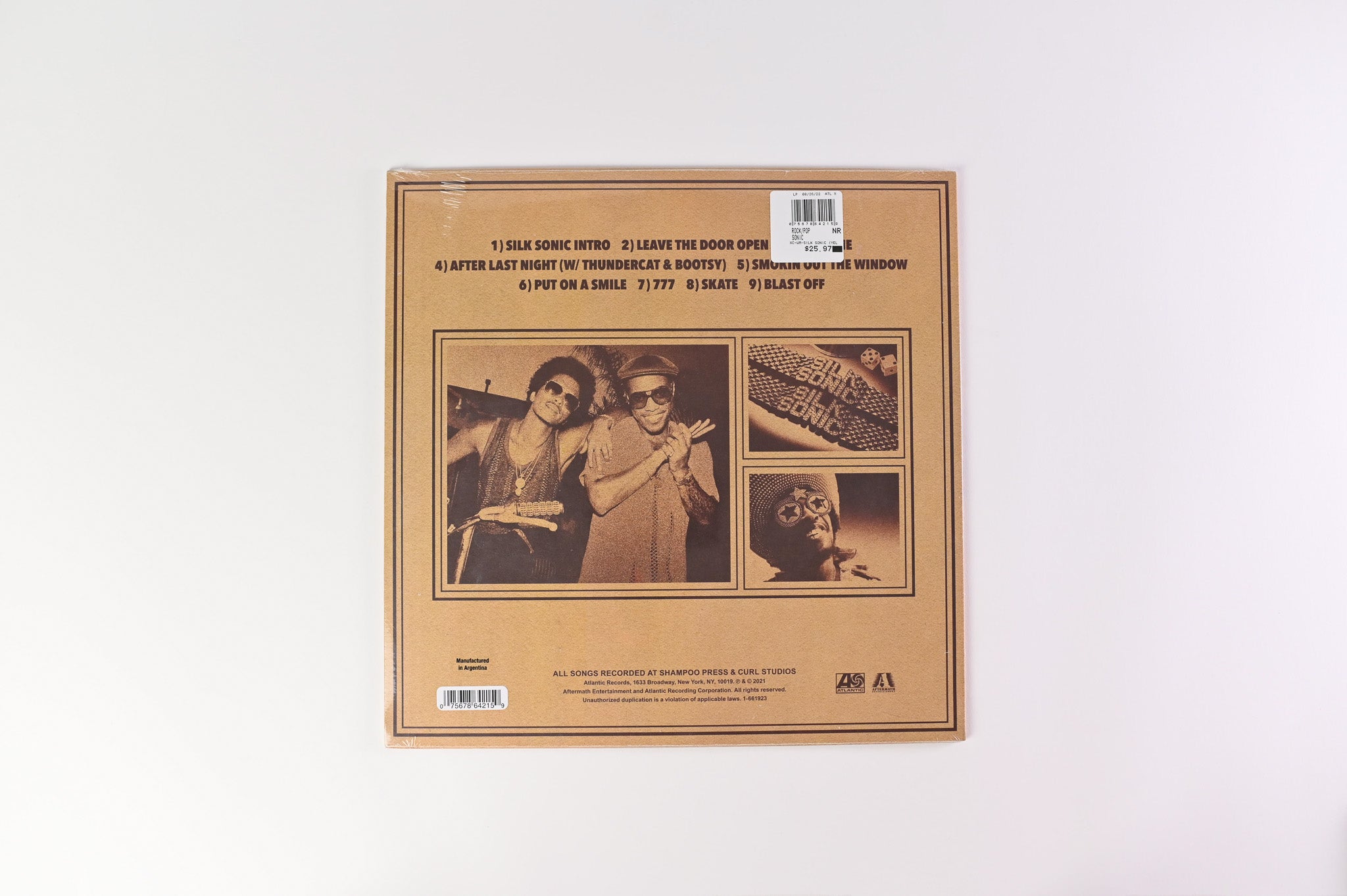 Silk Sonic - An Evening With Silk Sonic on Aftermath/Atlantic Sealed Transparent Yellow Vinyl