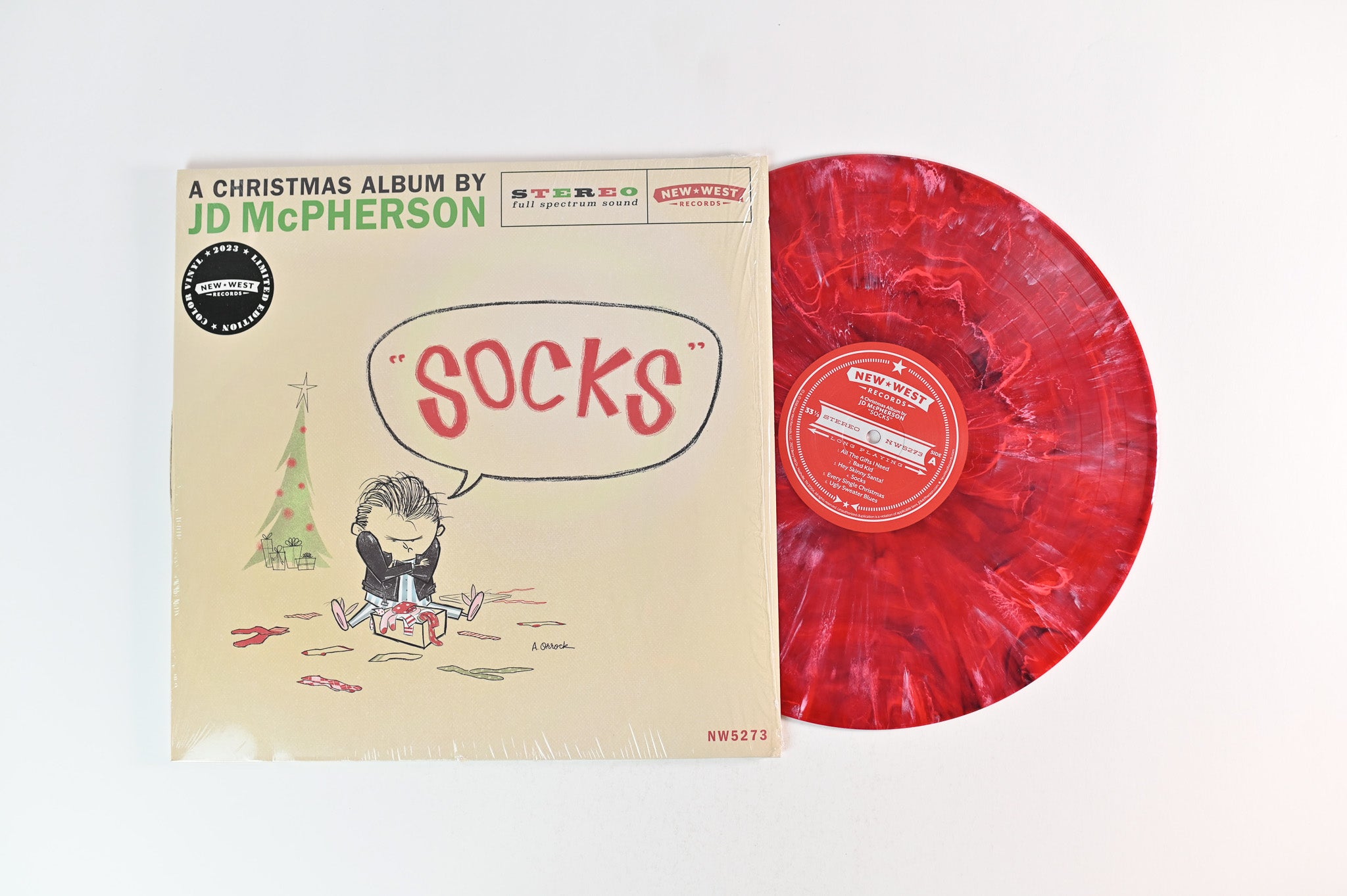 JD McPherson - "Socks" on New West Ltd Red Marbled