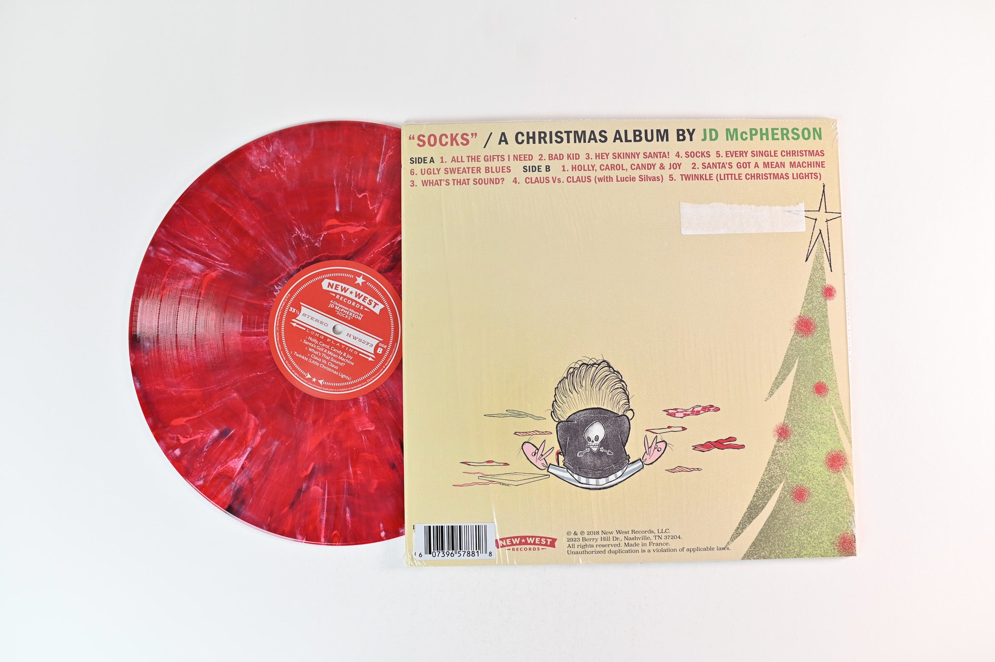 JD McPherson - "Socks" on New West Ltd Red Marbled