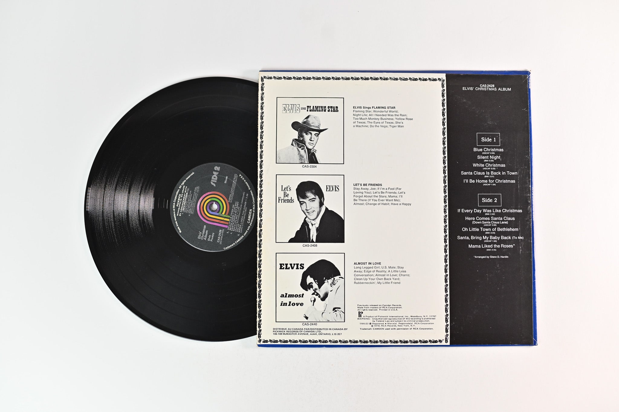 Elvis Presley - Elvis' Christmas Album on Pickwick Camden Canadian Reissue