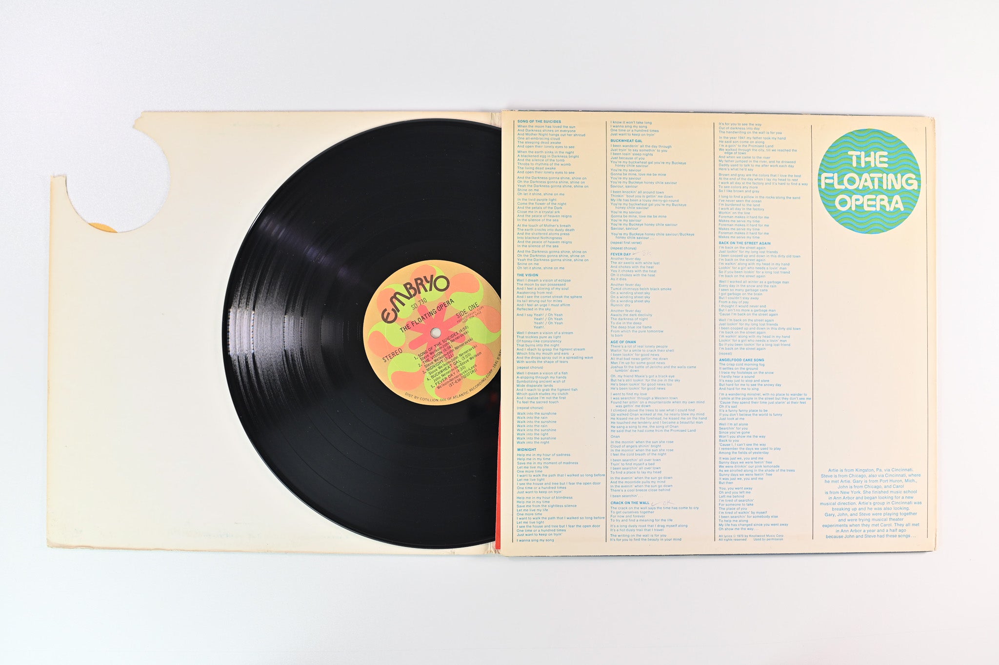 The Floating Opera - The Floating Opera on Embryo Records - Promo