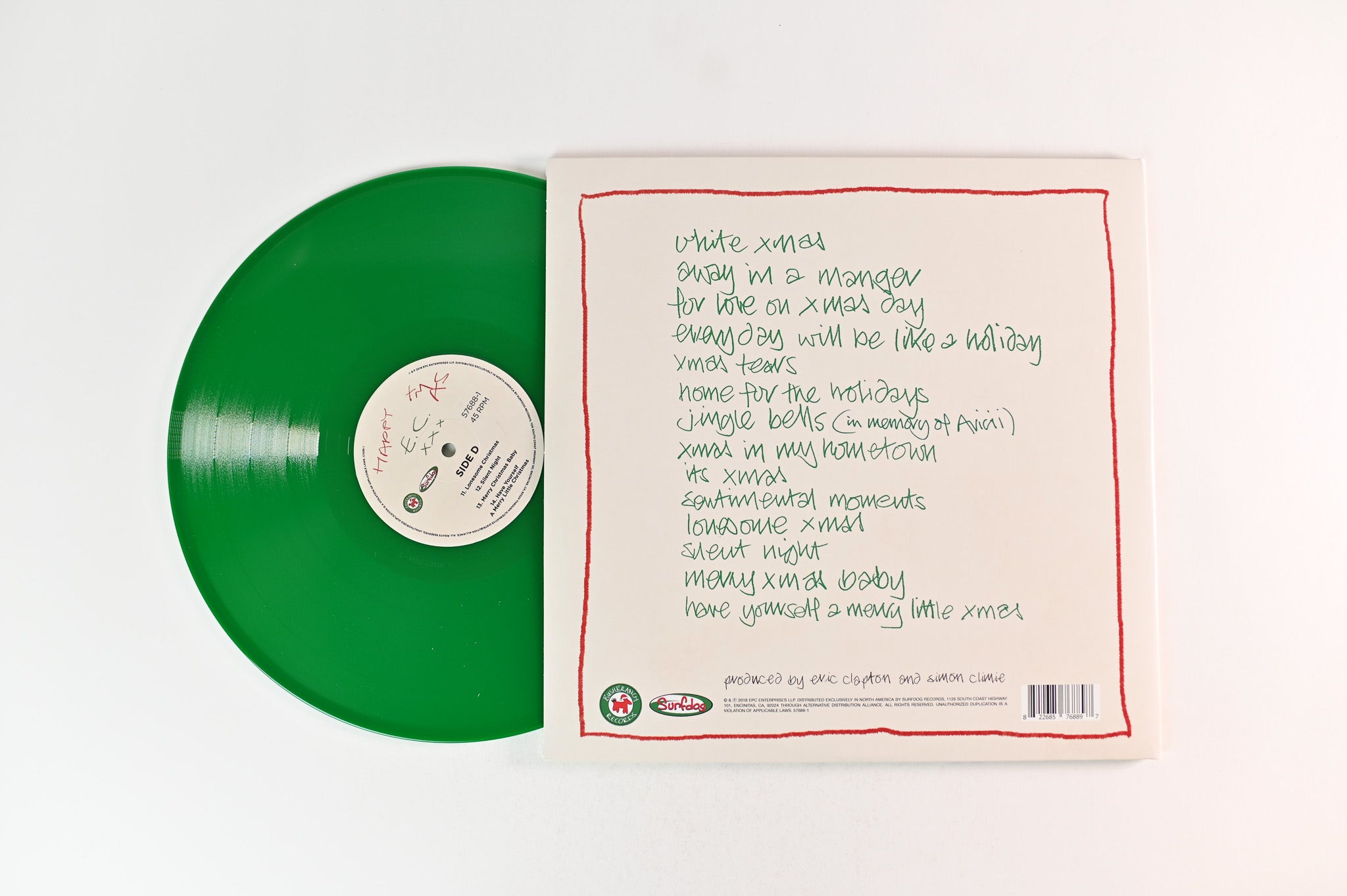 Eric Clapton - Happy Xmas on Bushbranch 45 RPM 180 Gram Red / Green Vinyl