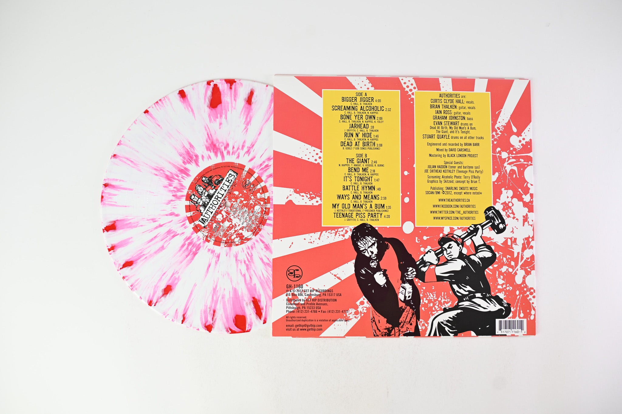 The Authorities - Kung Pao Au Go-Go on Get Hip Recordings - Splatter Vinyl