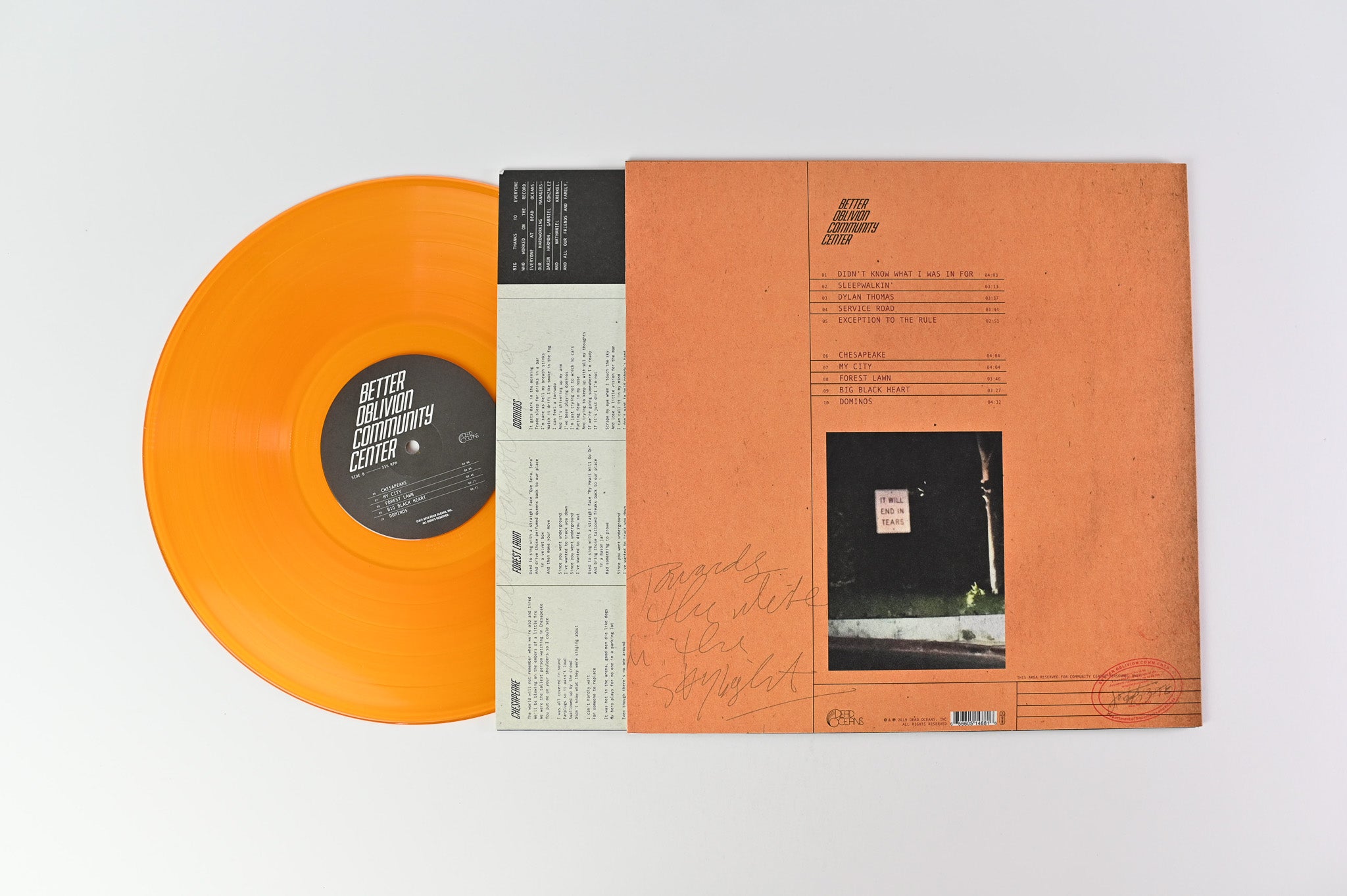 Better Oblivion Community Center - S/T on Dead Oceans Ltd Orange Vinyl