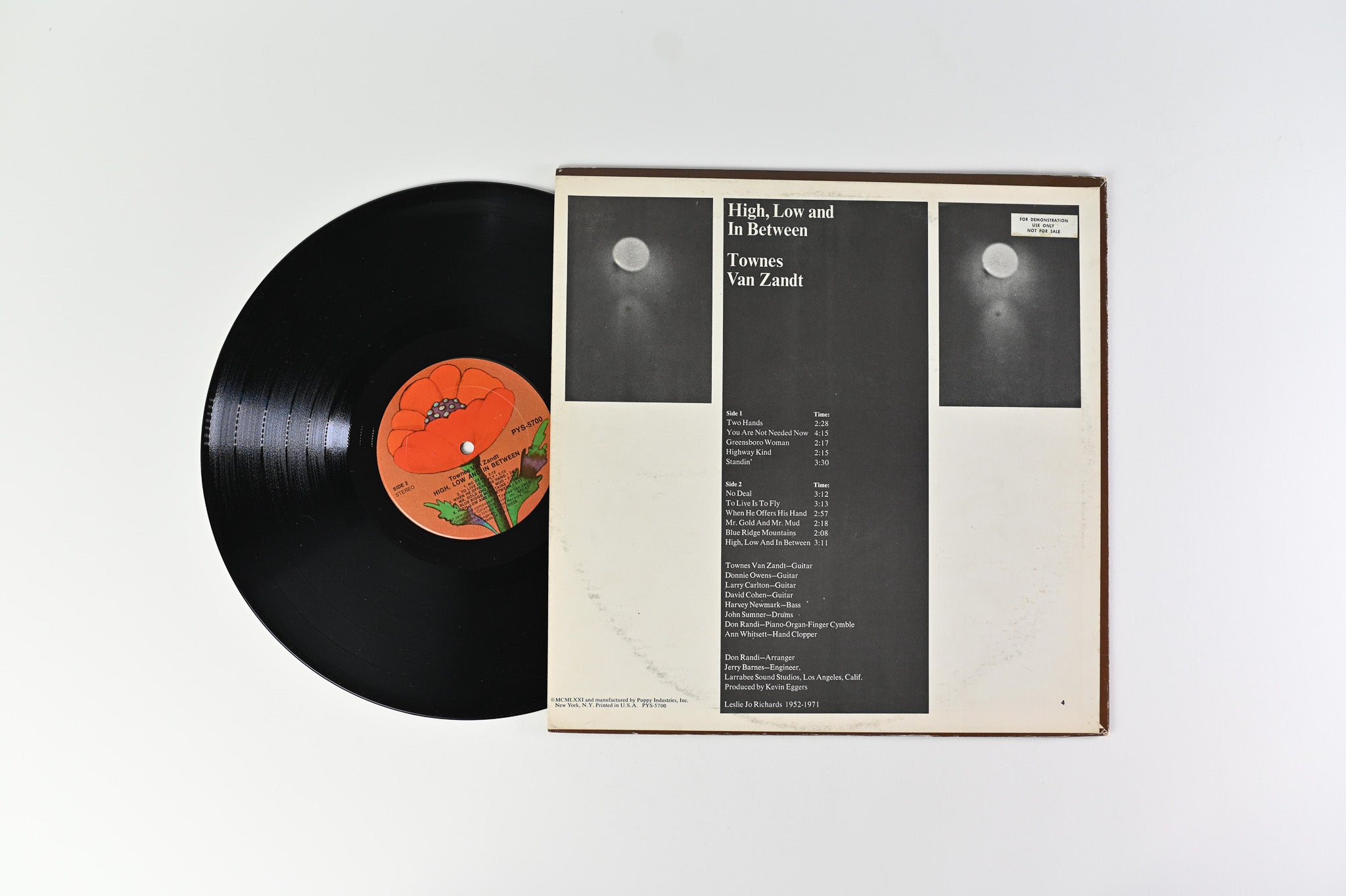 Townes Van Zandt - High, Low And In Between on Poppy