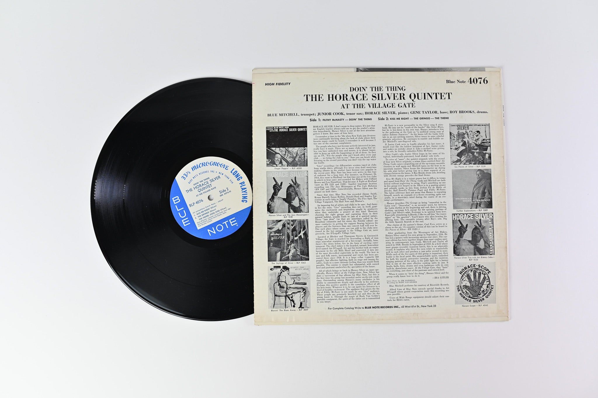 The Horace Silver Quintet - Doin' The Thing - At The Village Gate on Blue Note 4076 Mono Not Deep Groove