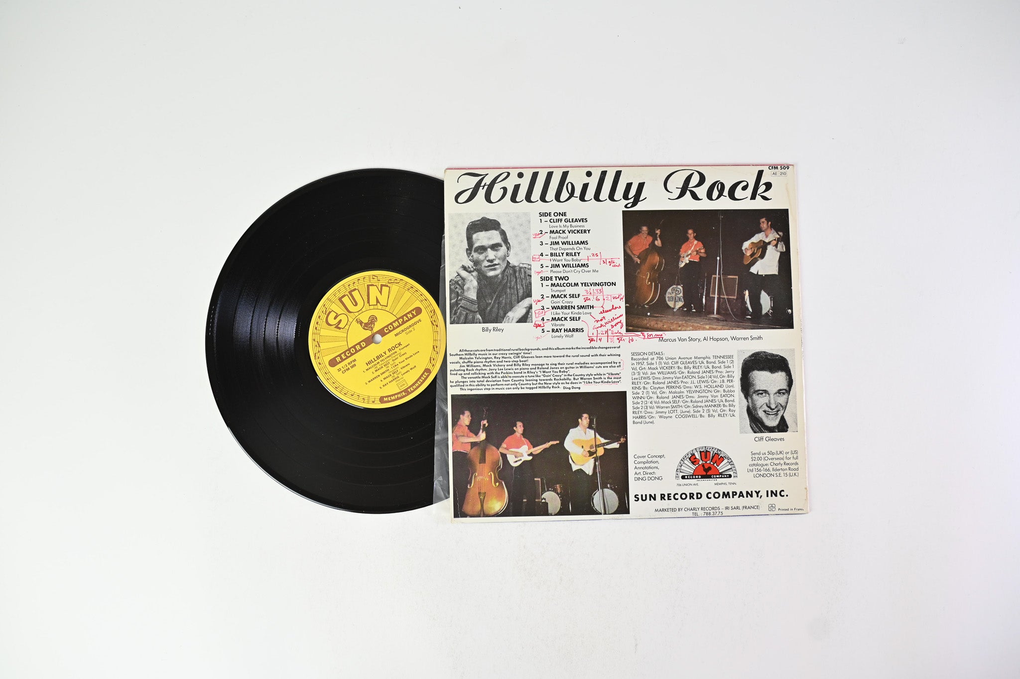 Various - Hillbilly Rock on Sun - 10" Vinyl