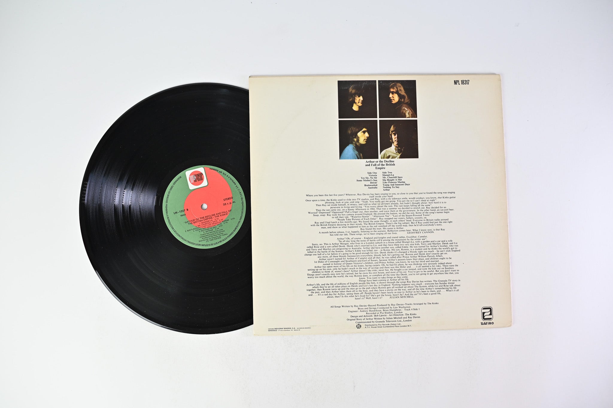 The Kinks - Arthur Or The Decline And Fall Of The British Empire on PRT Spanish Reissue