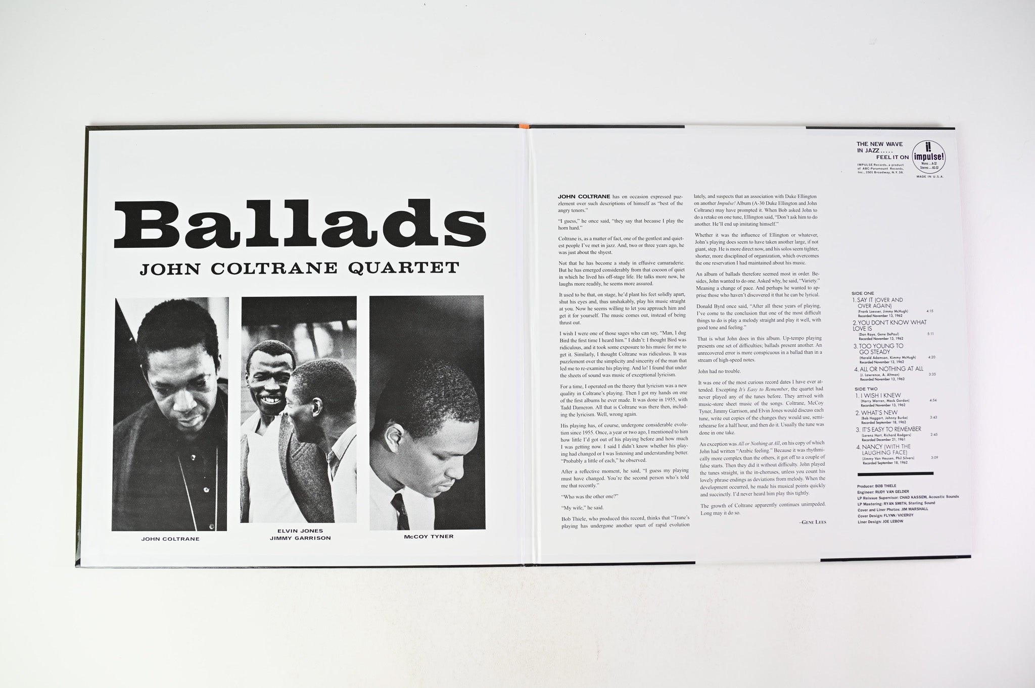 The John Coltrane Quartet - Ballads on Impulse Acoustic Sounds Series 180 Gram Reissue