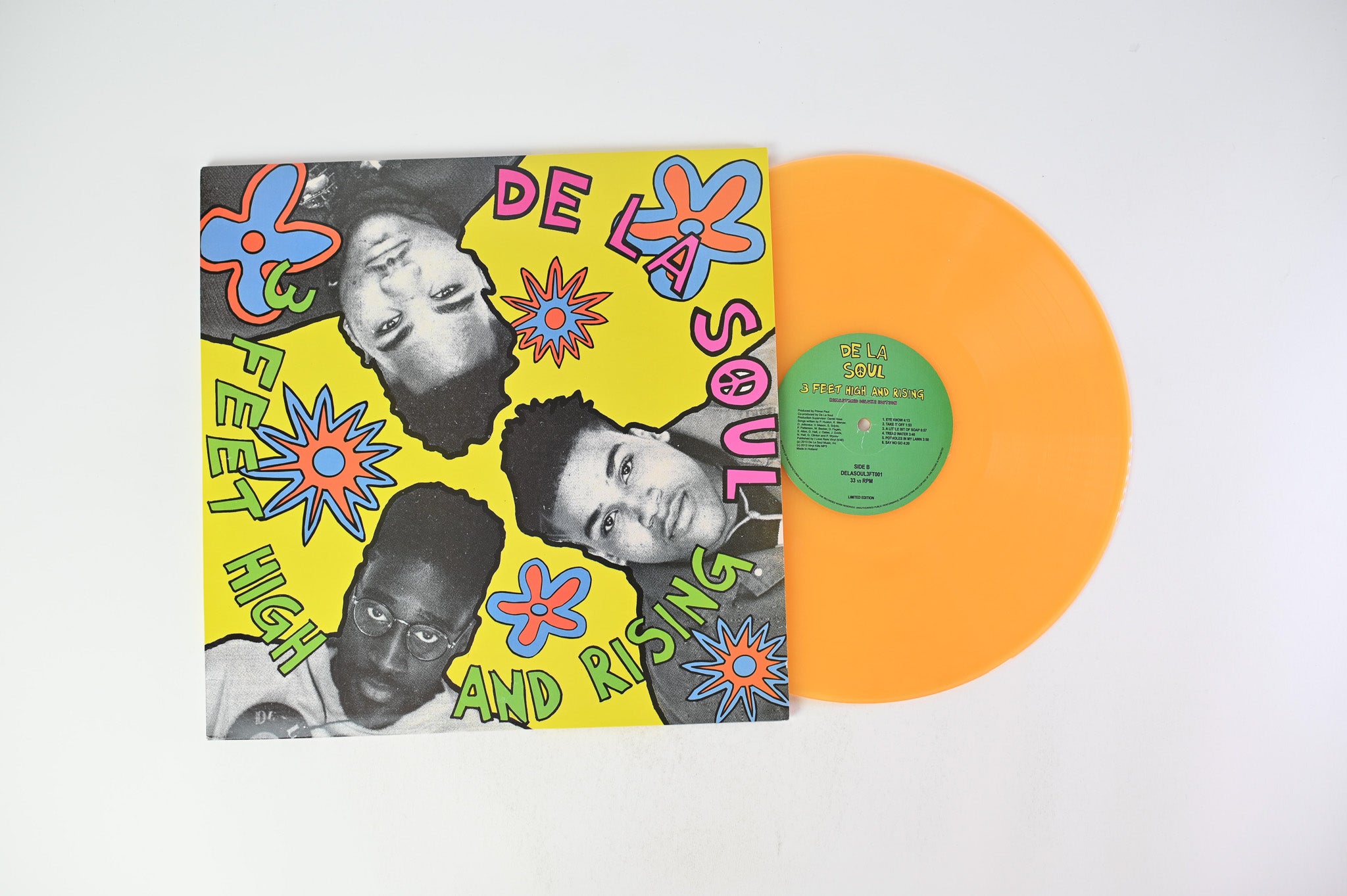 De La Soul - 3 Feet High And Rising Orange / Yellow / Clear Vinyl Unofficial Pressing