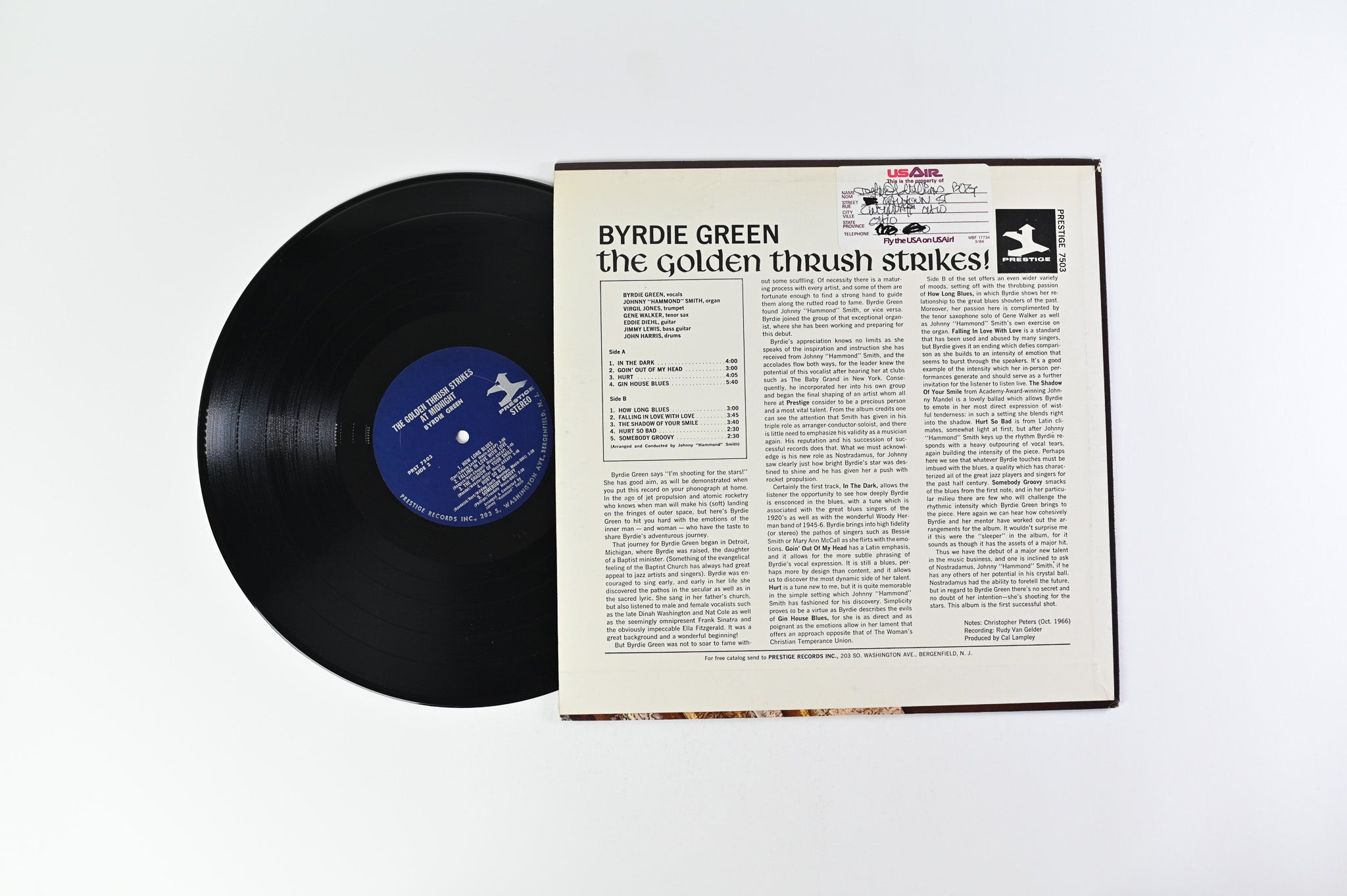 Byrdie Green - The Golden Thrush Strikes! on Prestige