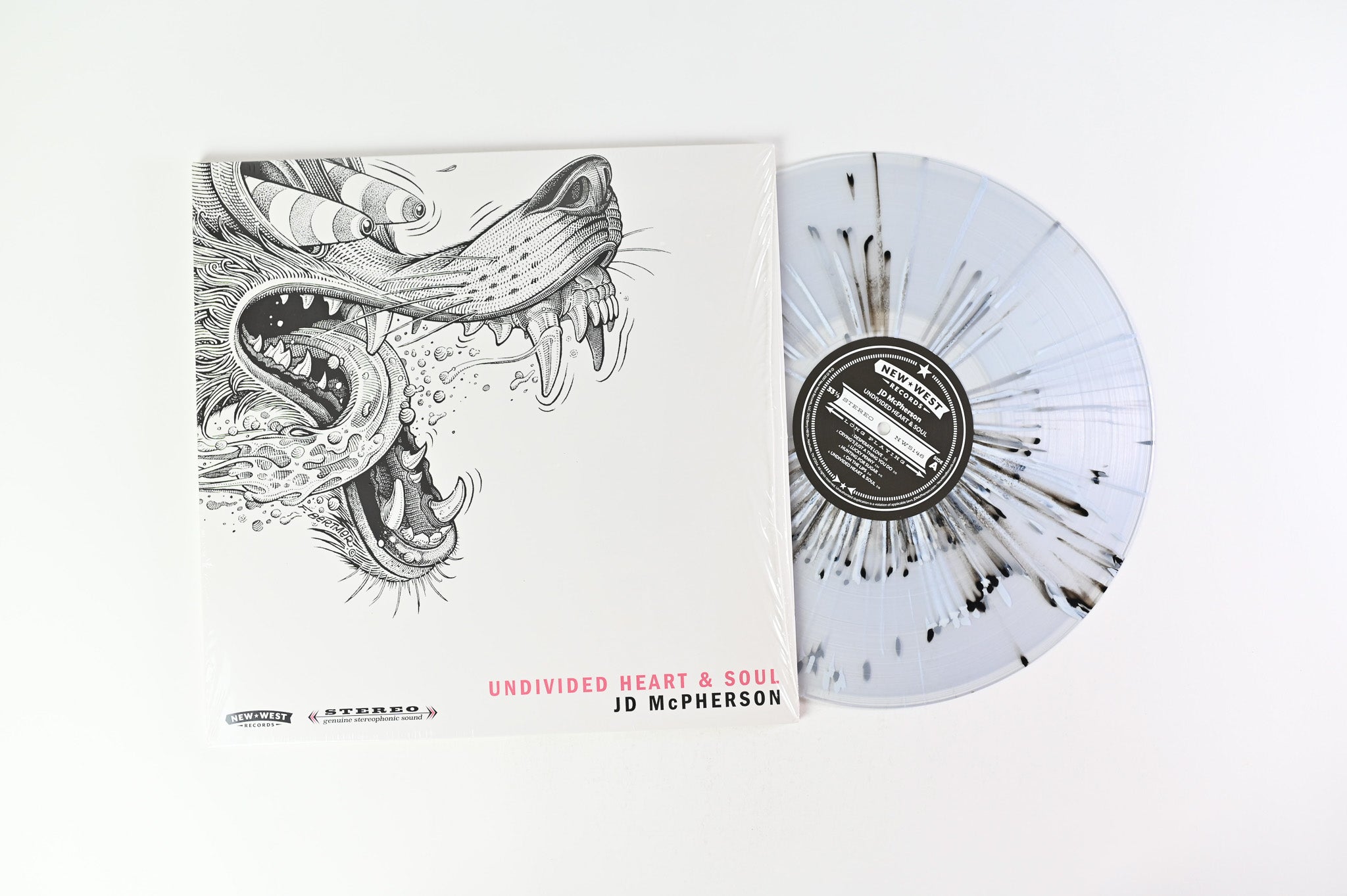JD McPherson - Undivided Heart & Soul on New West Records Clear w/ White & Black Splatter