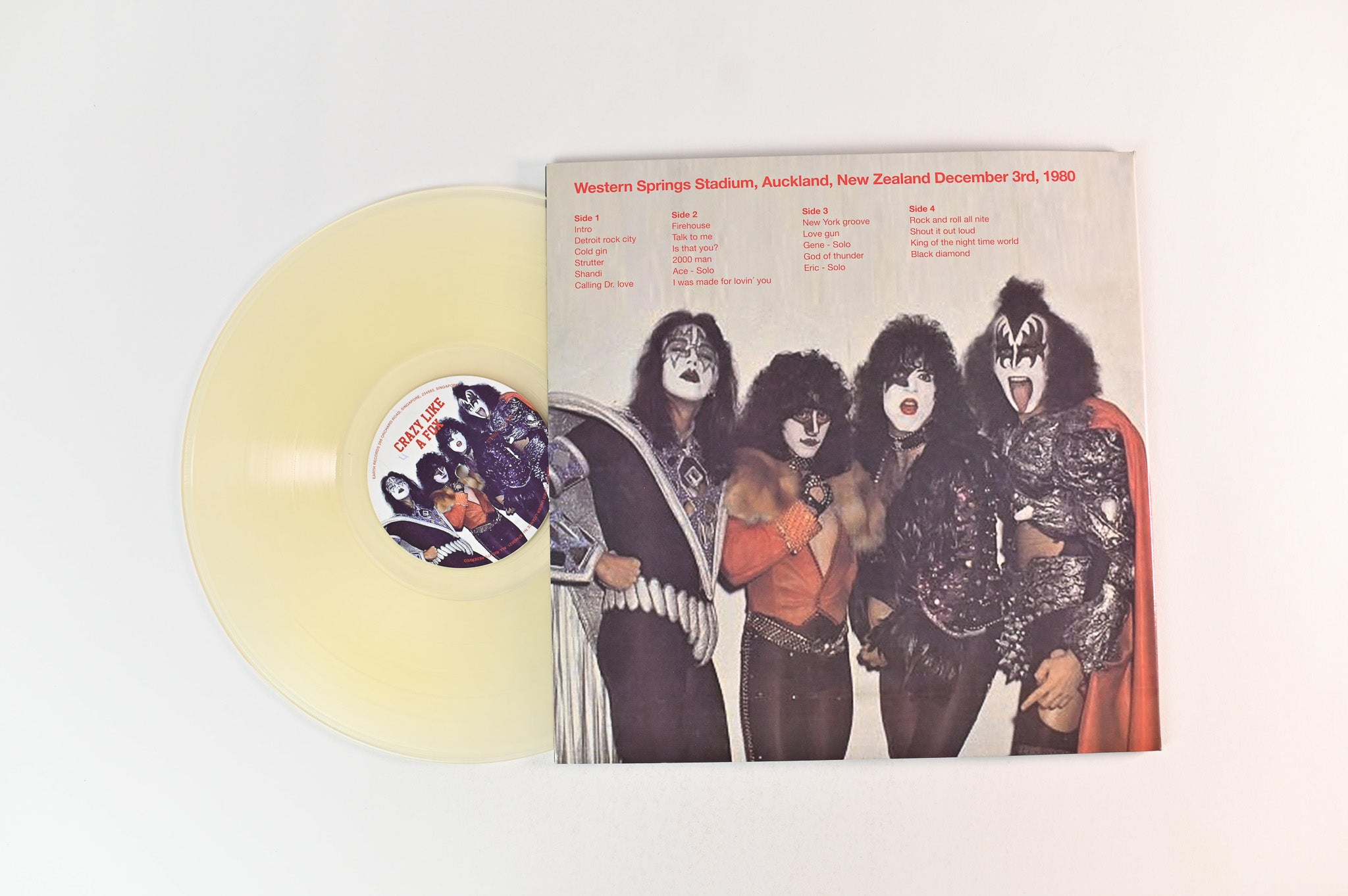 Kiss - Crazy Like A Fox Clear Vinyl Unofficial Pressing