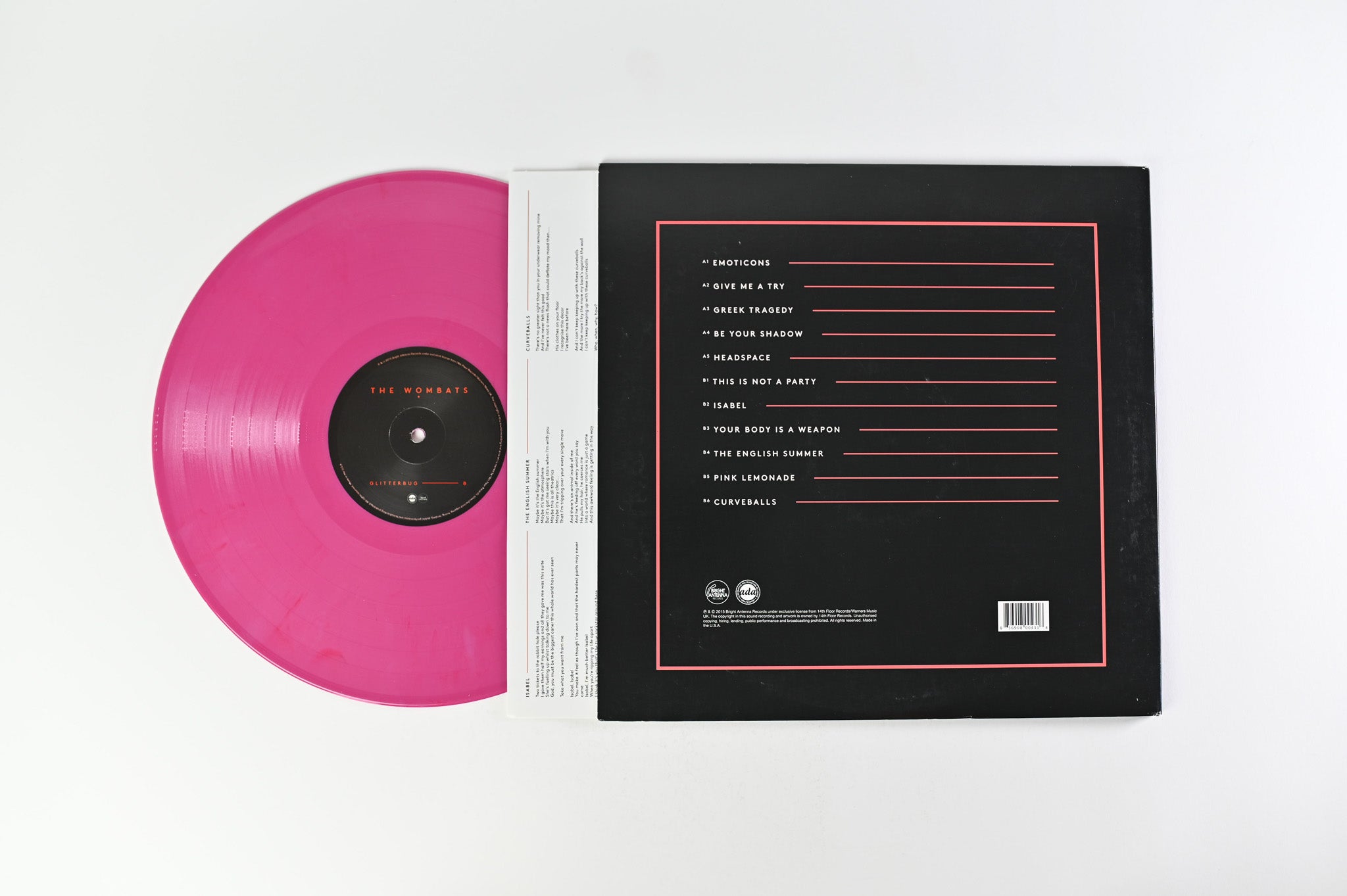 The Wombats - Glitterbug on Bright Antenna Pink Vinyl