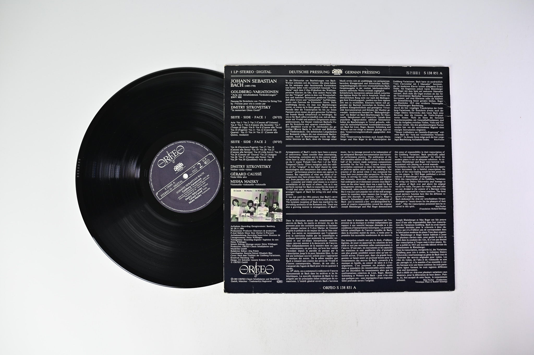 Johann Sebastian Bach - Goldberg Variationen - Fassung Für Streichtrio - Version For String Trio - Version Pour Trio A Cordes on Orfeo