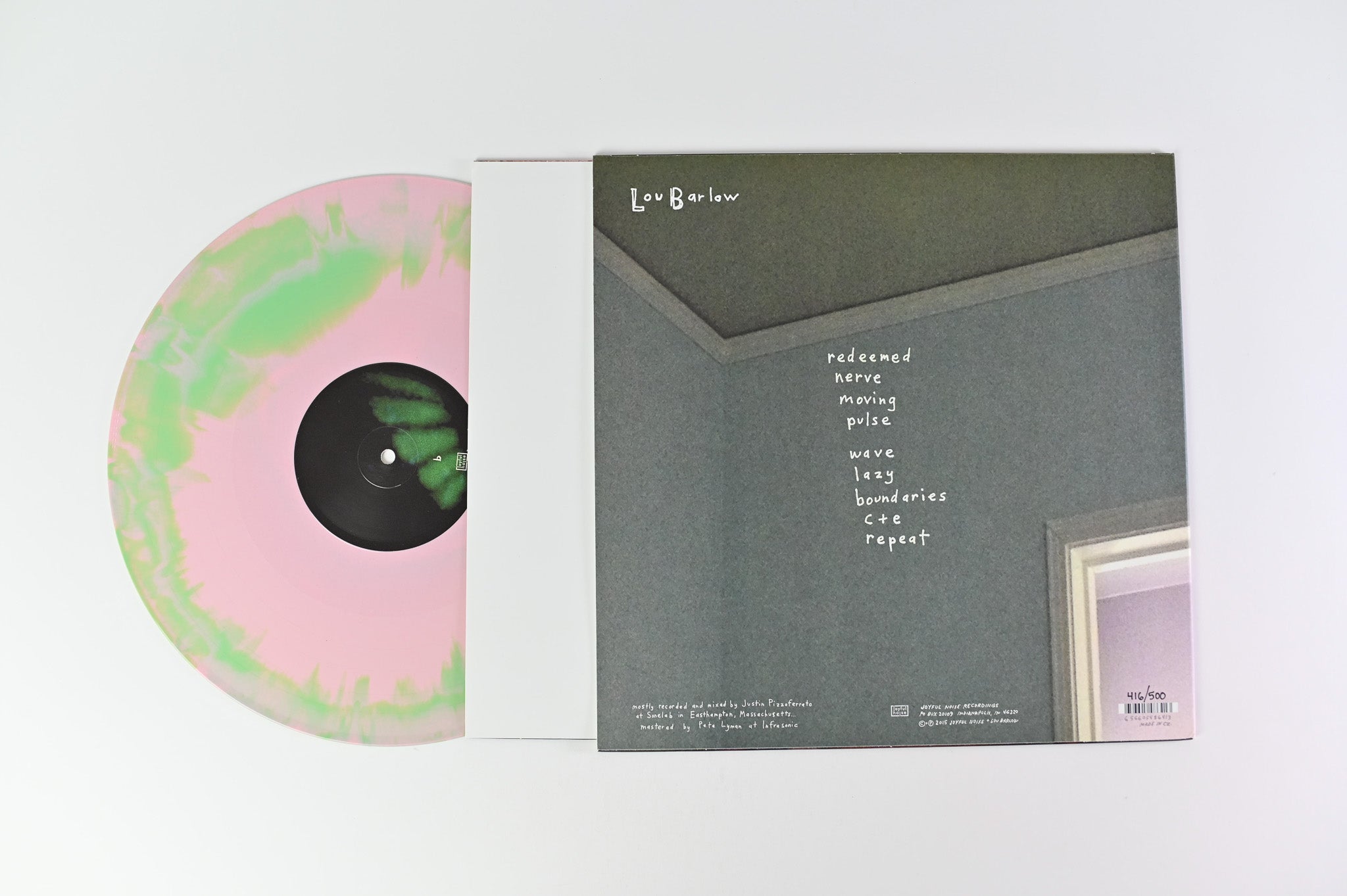 Lou Barlow - Brace The Wave on Joyful Noise Ltd Marbled Pink & Seafoam