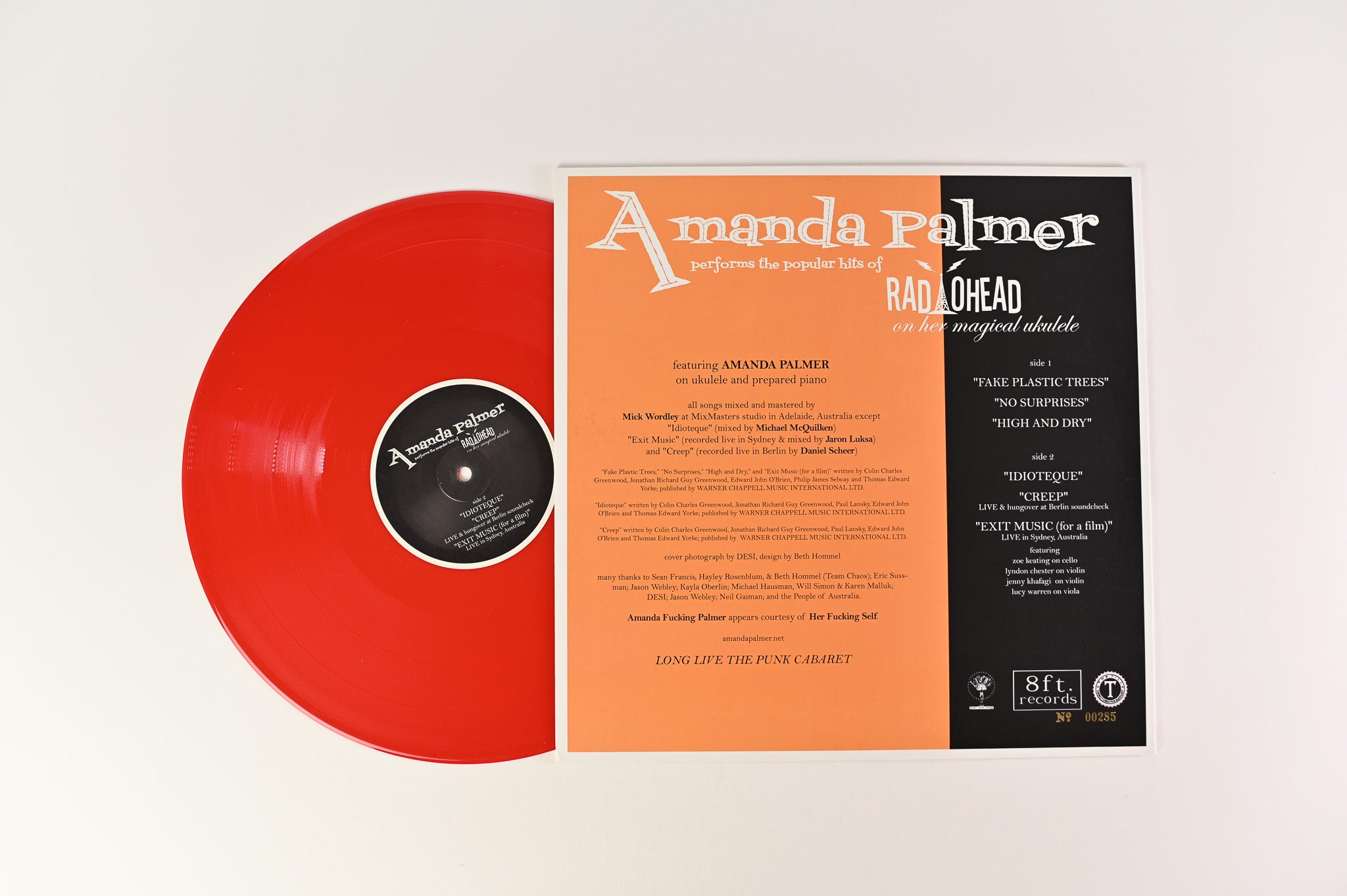 Amanda Palmer - Performs The Popular Hits Of Radiohead On Her Magical Ukulele on 8 Ft Ltd Numbered Red