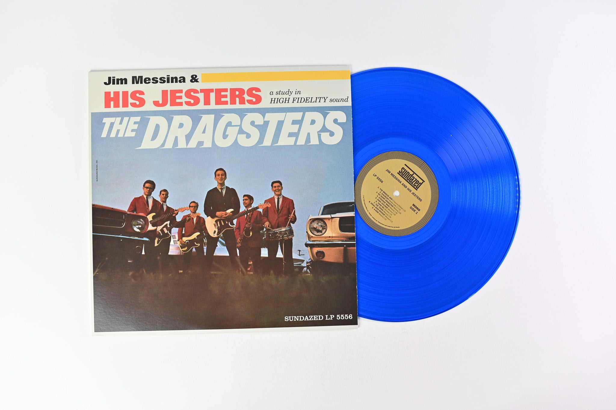 Jim Messina & His Jesters - The Dragsters on Sundazed Music - Blue Vinyl