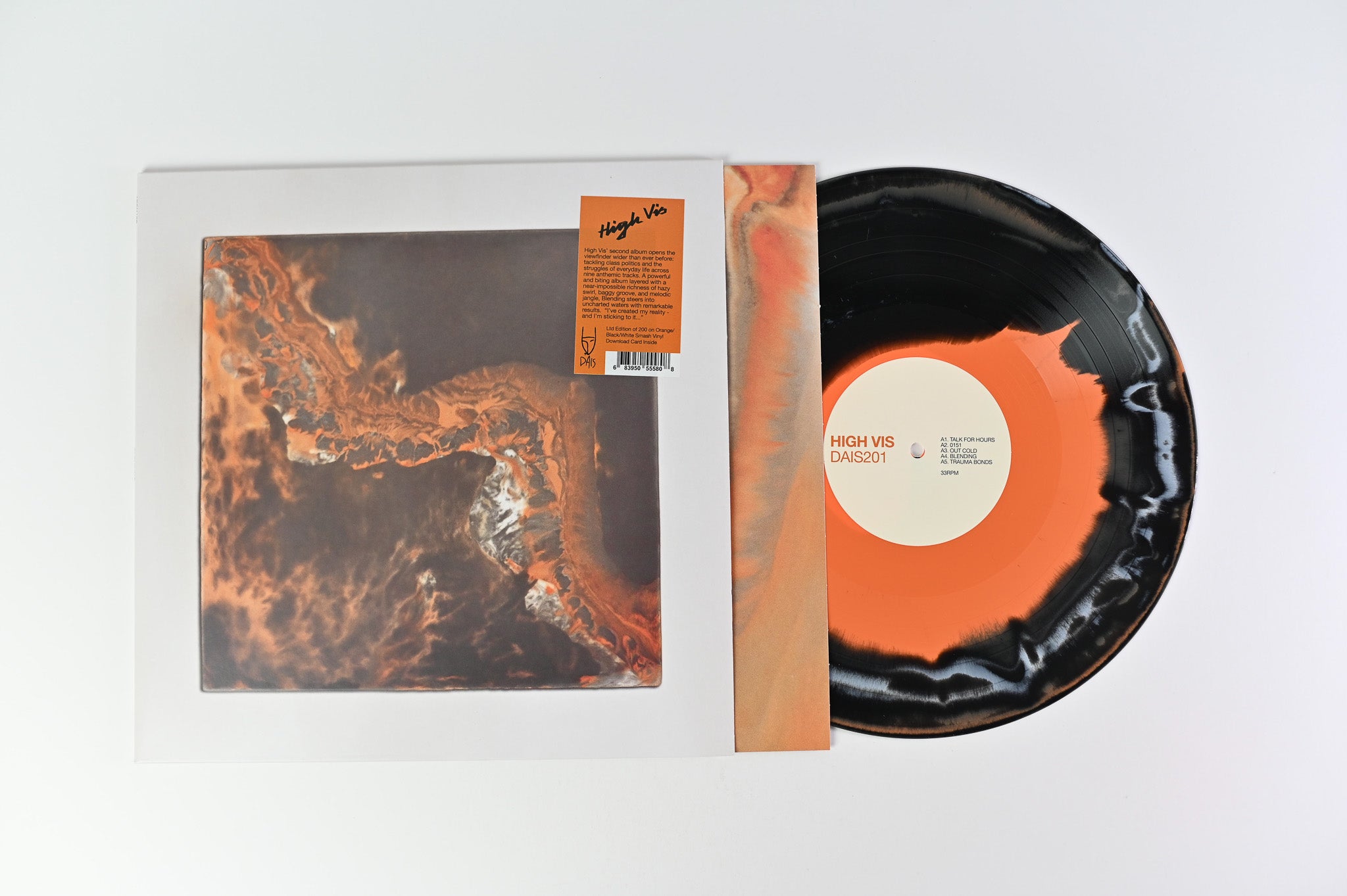 High Vis - Blending on Dais Ltd Orange/Black/White Smash Vinyl