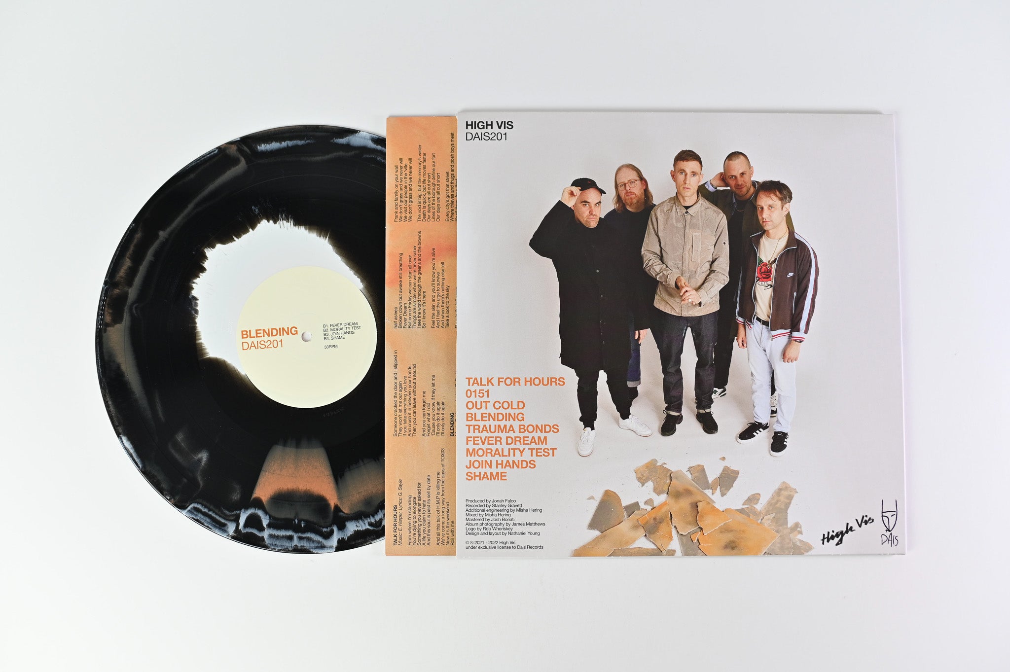 High Vis - Blending on Dais Ltd Orange/Black/White Smash Vinyl