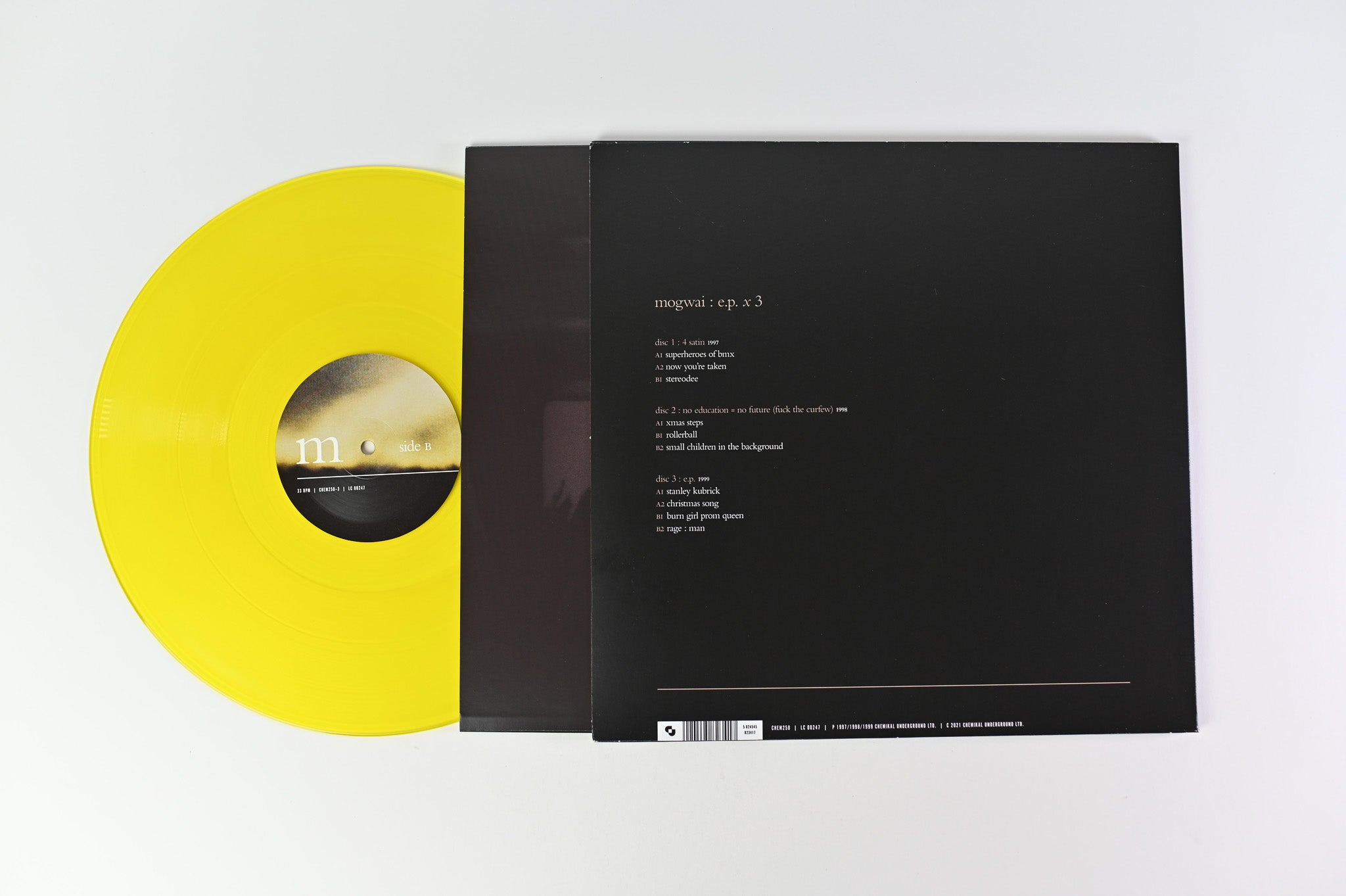 Mogwai - E.P. X 3 on Chemikal Underground Blue/Clear/Yellow Reissue