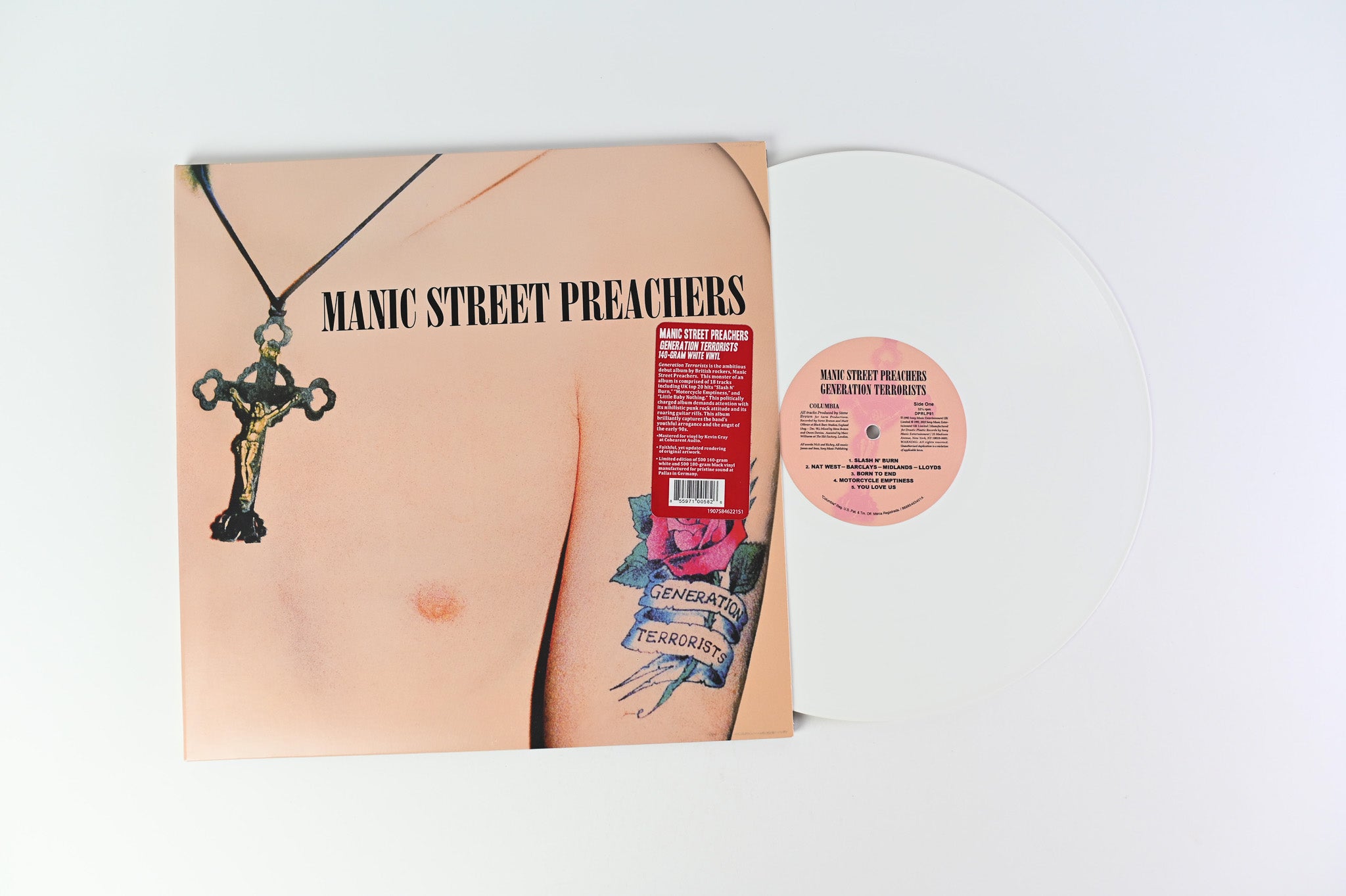 Manic Street Preachers - Generation Terrorists on Drastic Plastic Ltd White Reissue