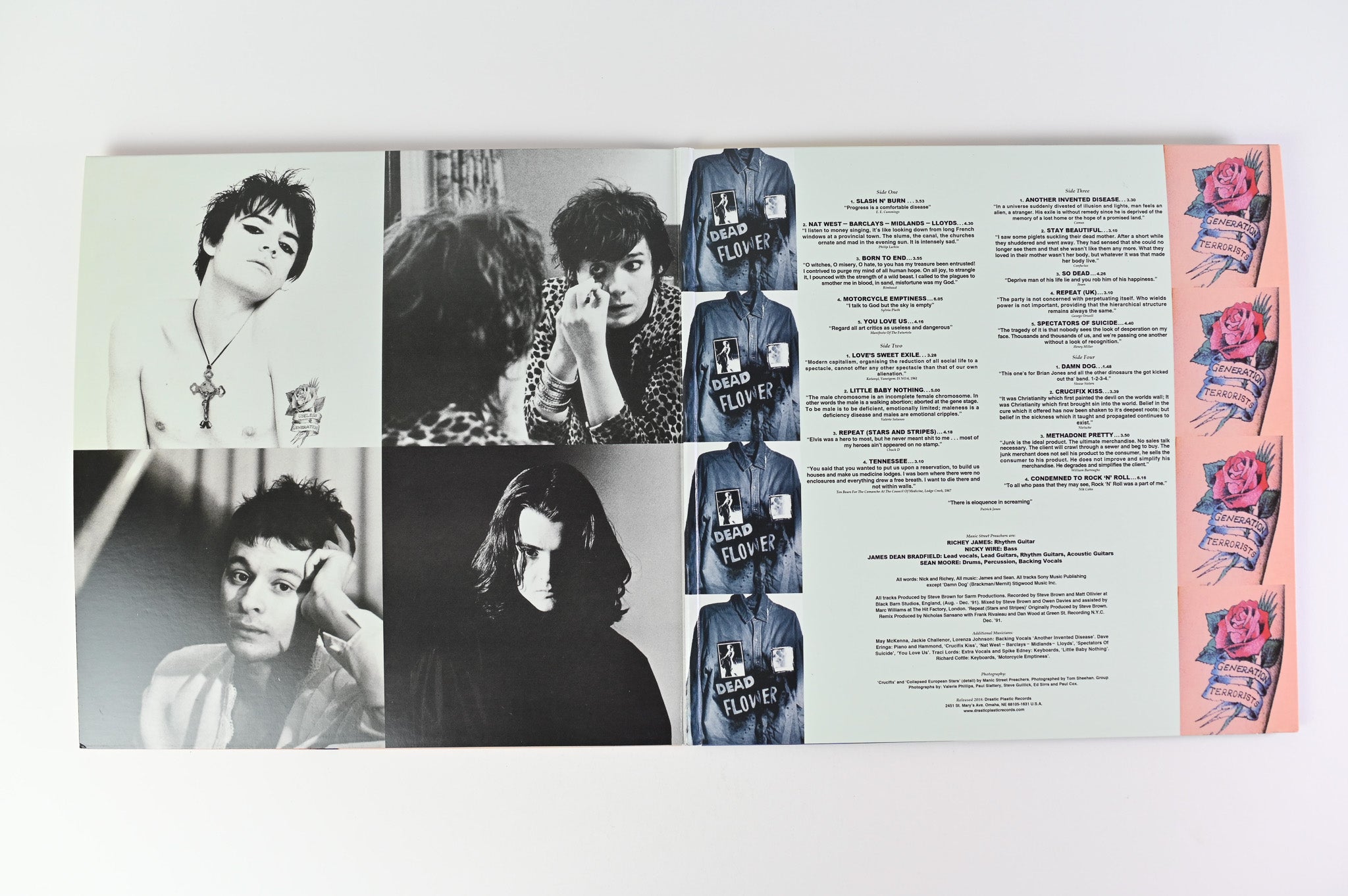 Manic Street Preachers - Generation Terrorists on Drastic Plastic Ltd White Reissue