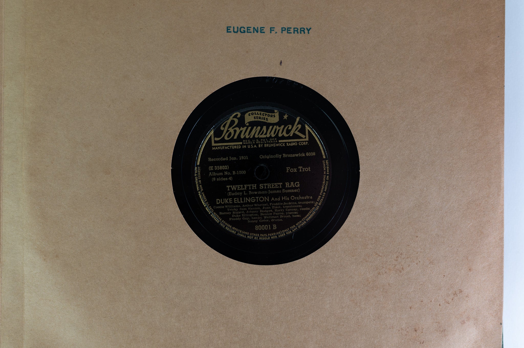 Jazz 78 - Duke Ellington - Ellingtonia Volume One on Brunswick