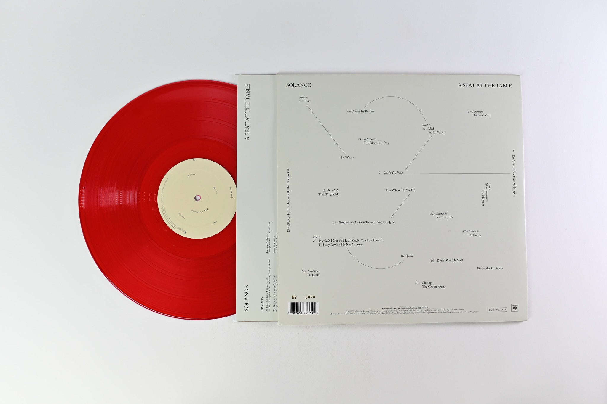 Solange - A Seat At The Table on Columbia Saint Ltd Numbered Red Vinyl Reissue