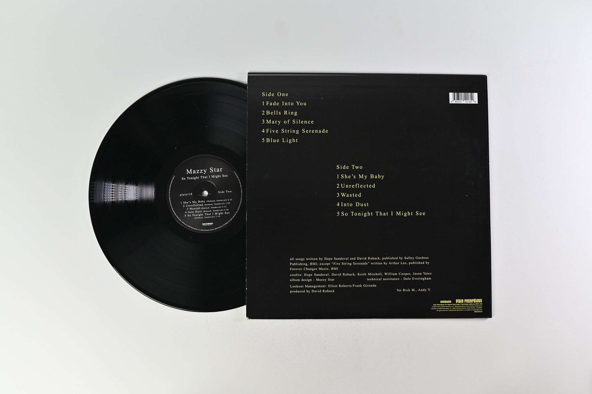 Mazzy Star - So Tonight That I Might See on Plain Recordings 180 Gram Reissue