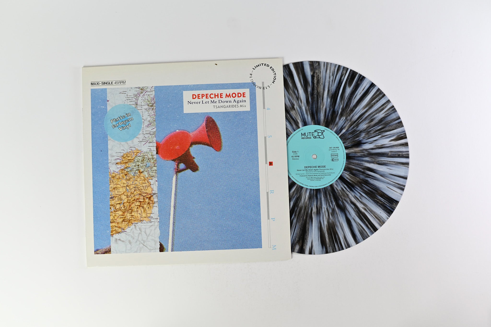 Depeche Mode - Never Let Me Down Again (Tsangarides Mix) on Mute German Ltd Grey Marbles 45 RPM 12" Single