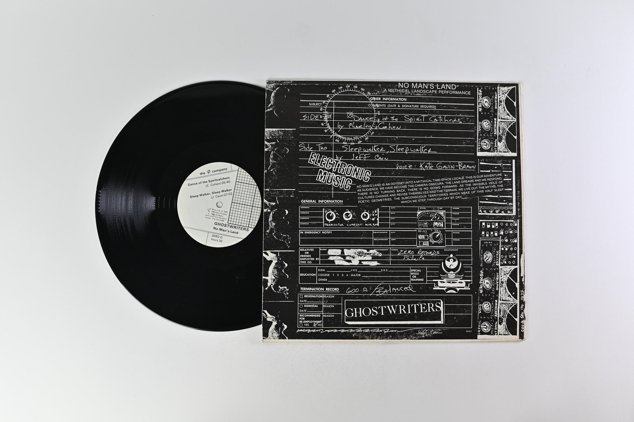 The Ghostwriters - Music From No Man's Land on Zero Records