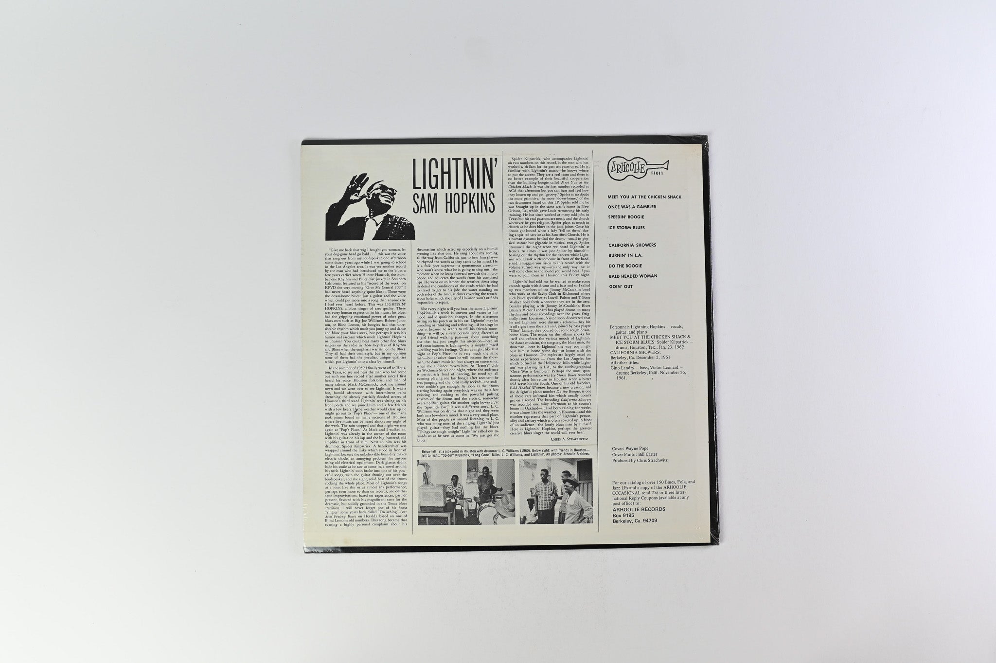 Lightnin' Hopkins - Lightnin' Sam Hopkins on Arhoolie Reissue Sealed