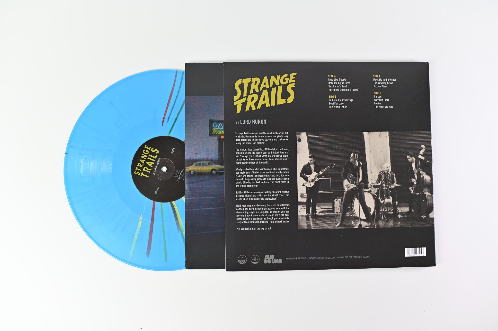Lord Huron - Strange Trails on IAmSound Ltd Blue With Rainbow Splatter Reissue