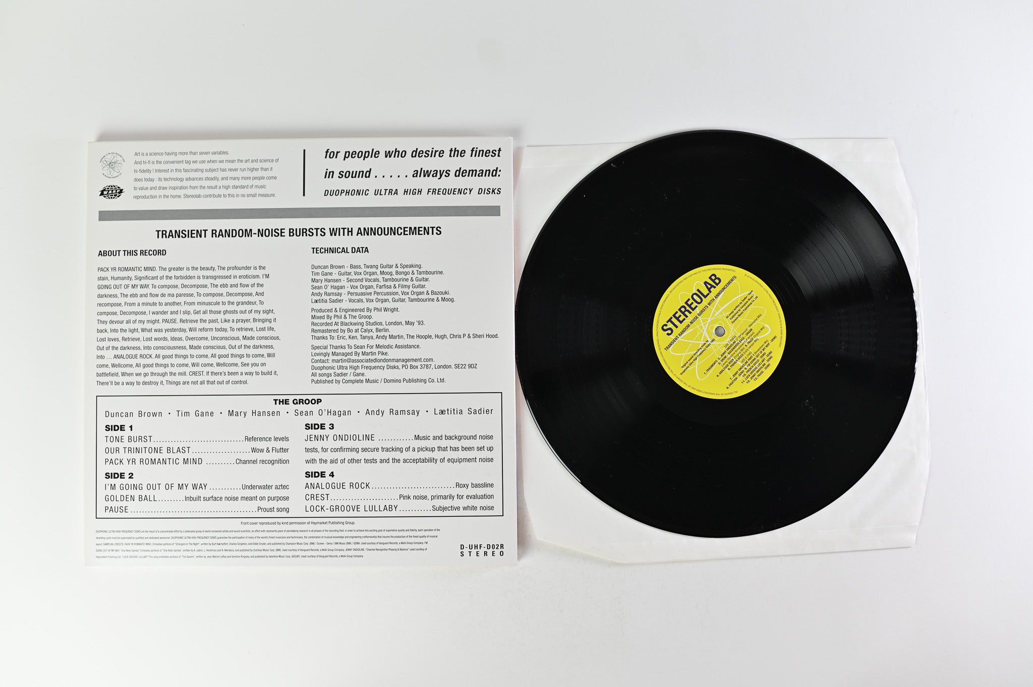 Stereolab - Transient Random-Noise Bursts With Announcements Reissueon Duophonic Ultra High Frequency Disks/Warp Records