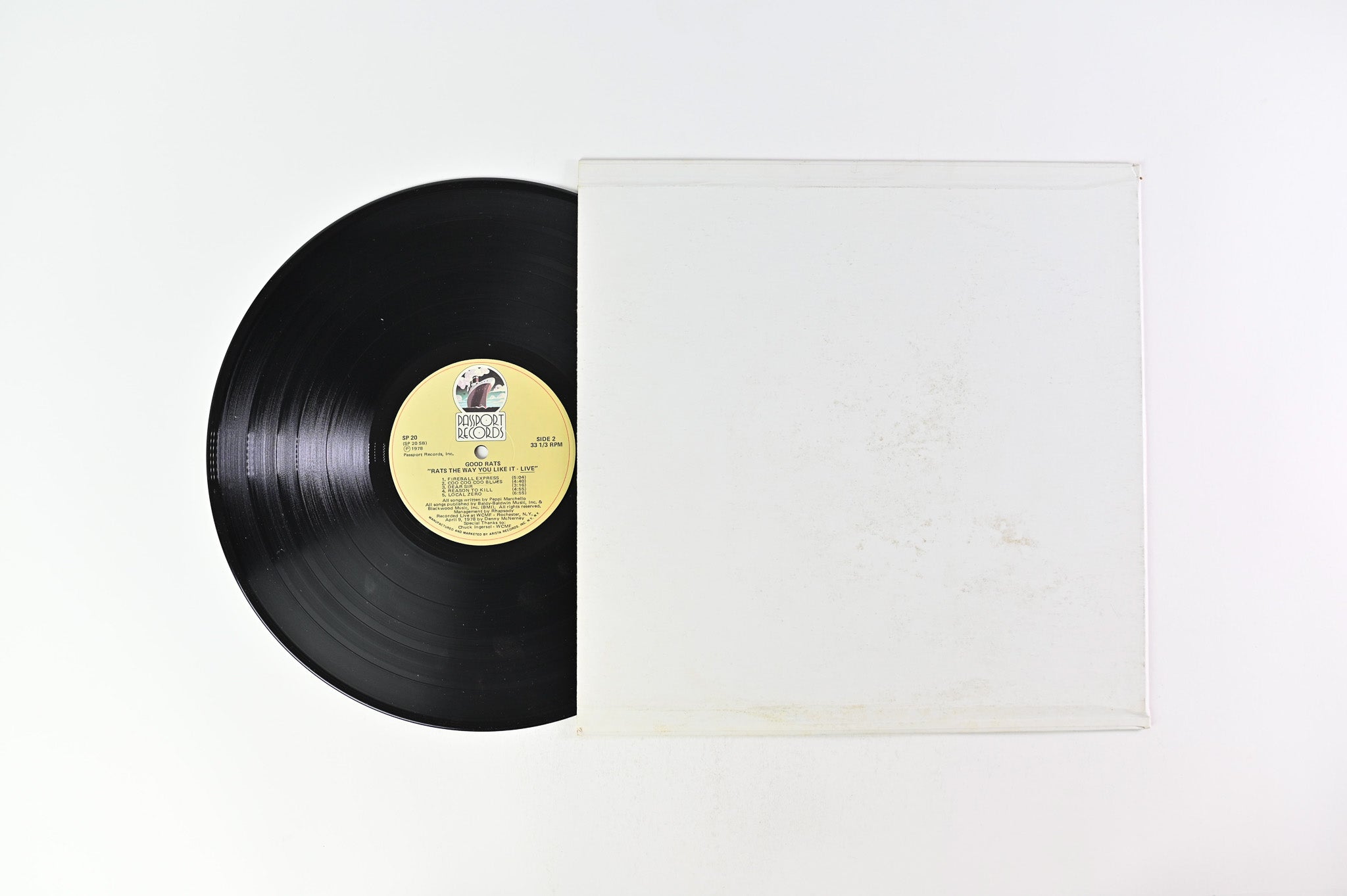 Good Rats - Rats The Way You Like It - Live on Passport Records Promo Stamped Cover