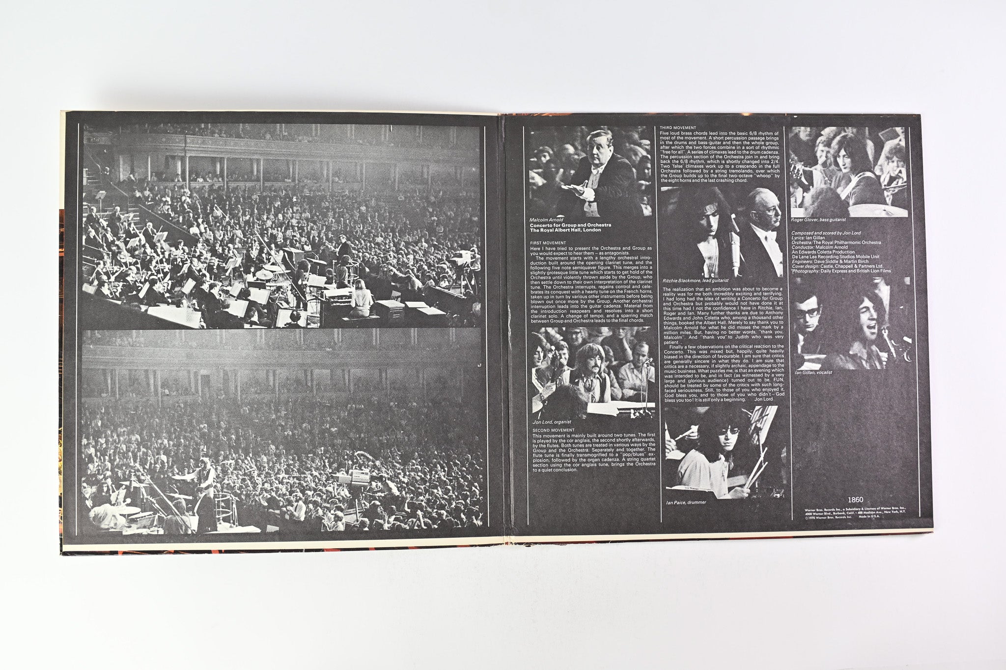 Deep Purple - Concerto For Group And Orchestra on Warner Bros. Records Promo