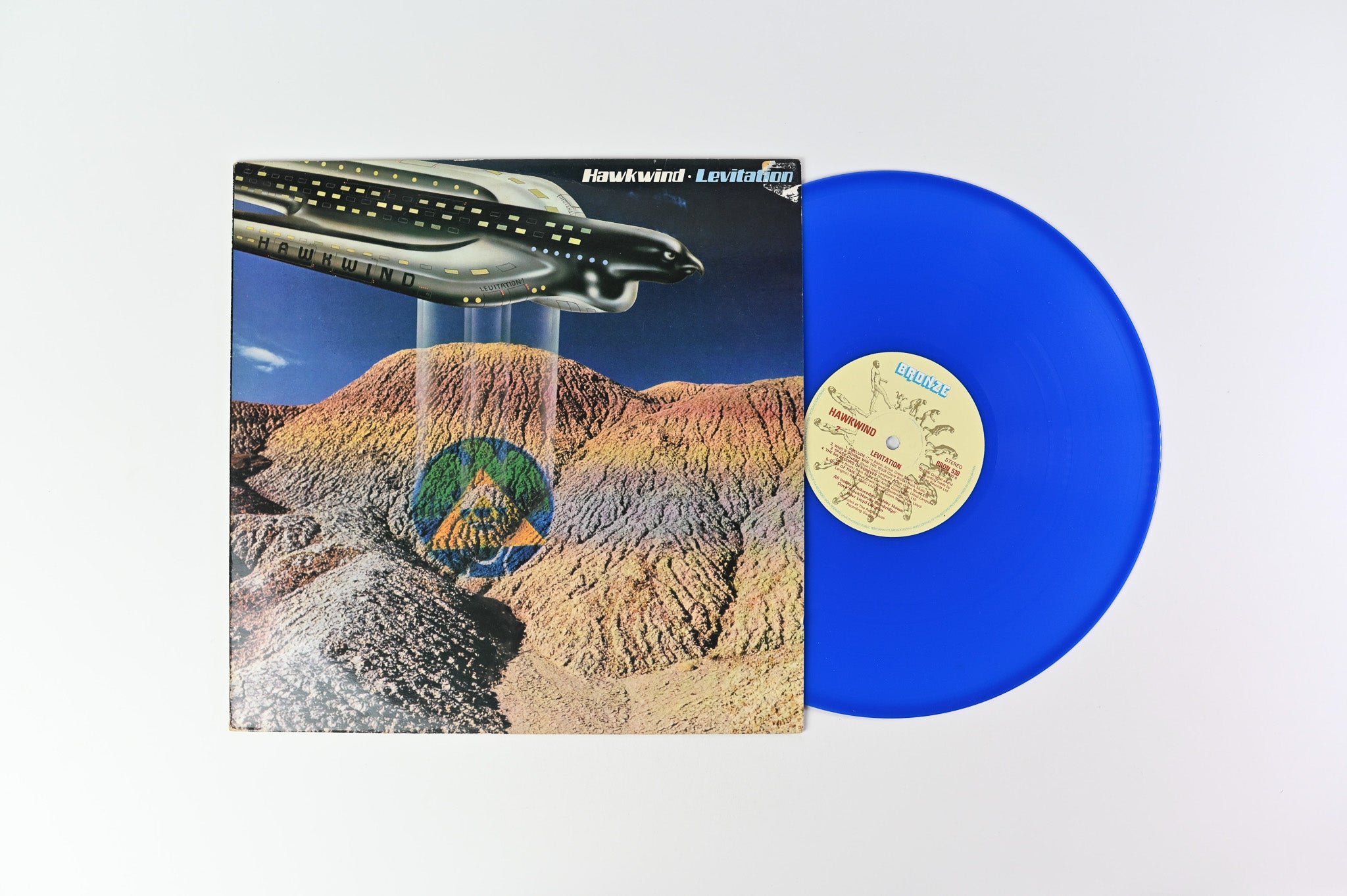 Hawkwind - Levitation on Bronze Records Blue Vinyl
