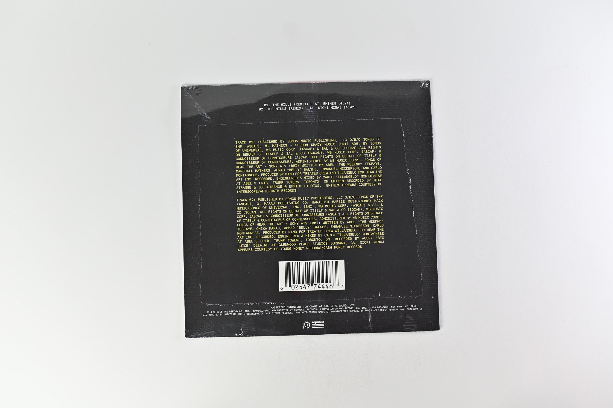 The Weeknd - The Hills (Remixes) on The Weekend XO Ltd RSD 45 RPM 12" Single Sealed