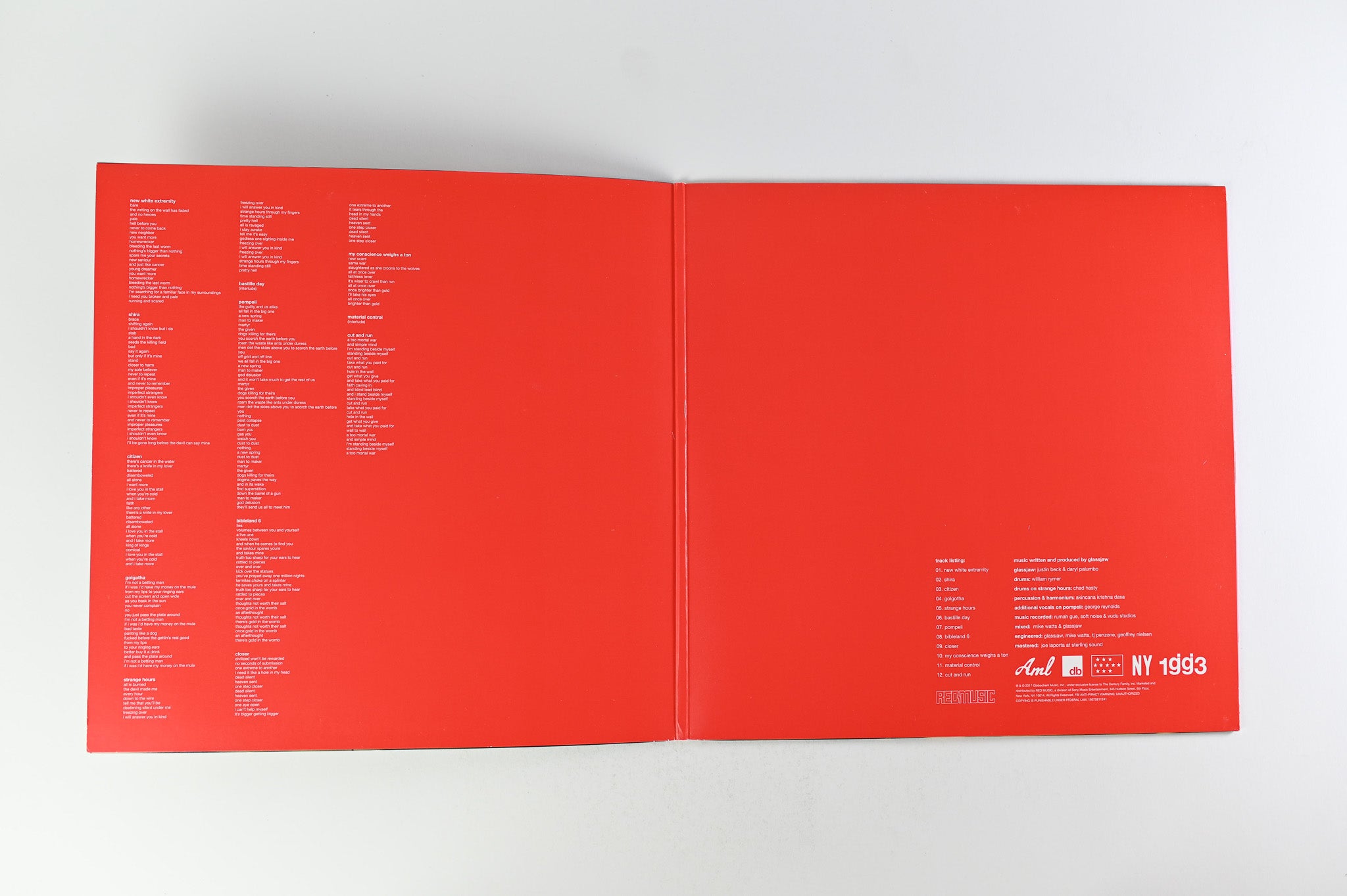 Glassjaw - Material Control on Red Music Ltd Numbered Signed