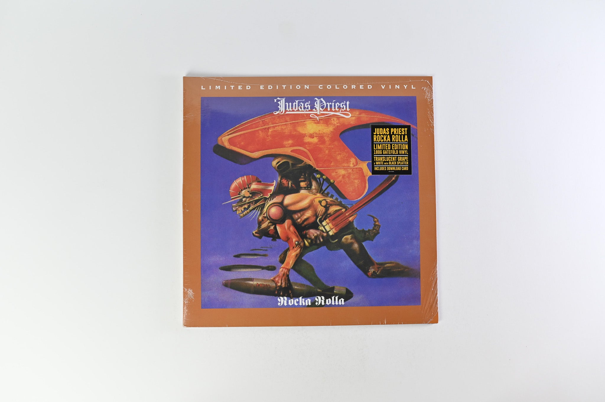 Judas Priest - Rocka Rolla on eOne Ltd Translucent Grape & White with Black Splatter Reissue Sealed