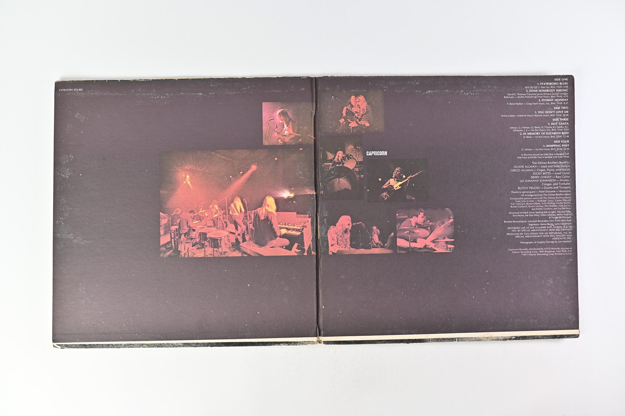 The Allman Brothers Band - The Allman Brothers Band At Fillmore East on Capricorn Records
