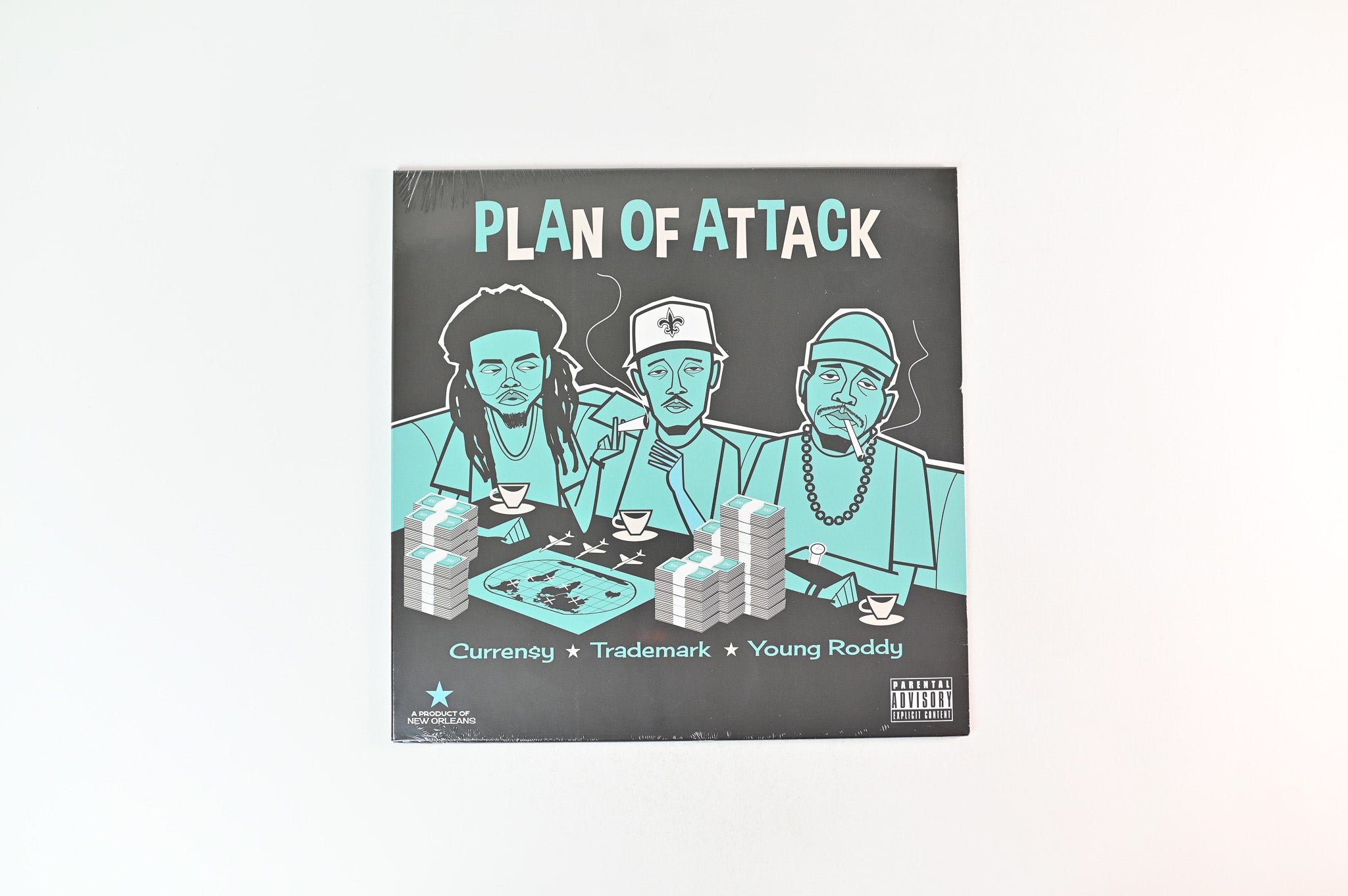 Curren$y - Plan Of Attack on Babygrande Transparent Blue Sealed