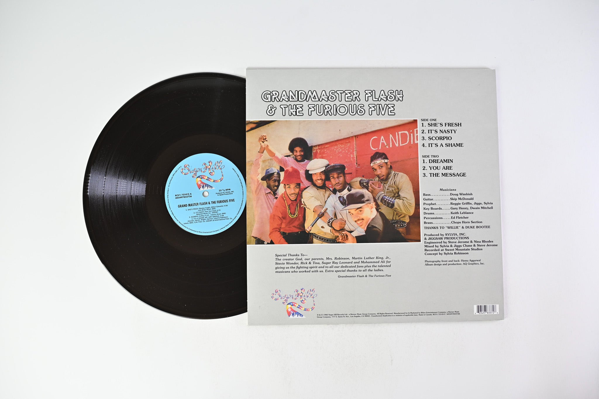 Grandmaster Flash & The Furious Five - The Message on Sugar Hill Records - Bronx Ice Colored Vinyl