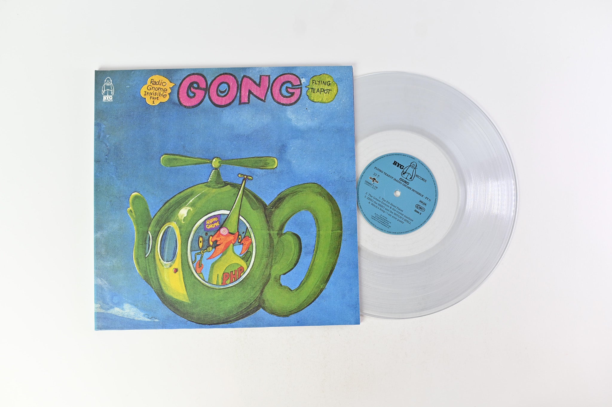 Gong - Flying Teapot (Radio Gnome Invisible Part 1) on Charly Clear Vinyl Reissue