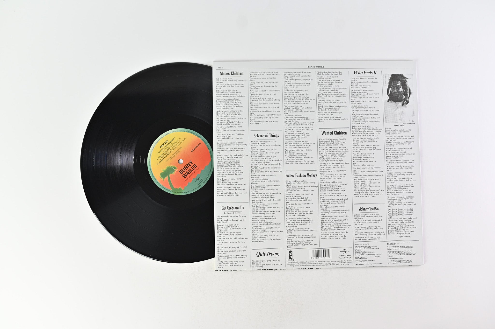 Bunny Wailer - Protest on Music on Vinyl 180 Gram Reissue