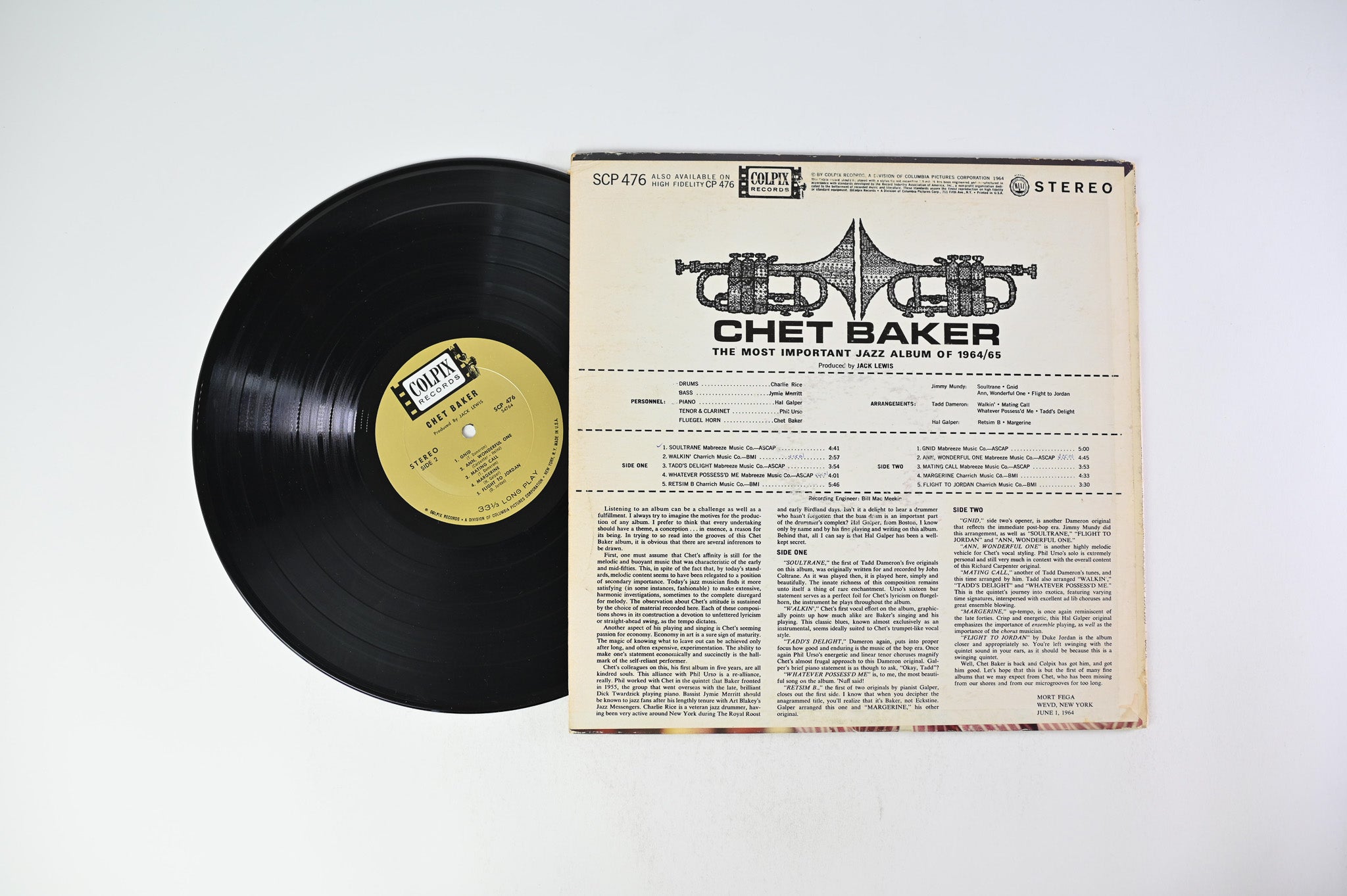 Chet Baker - The Most Important Jazz Album Of 1964/65 on Colpix Records