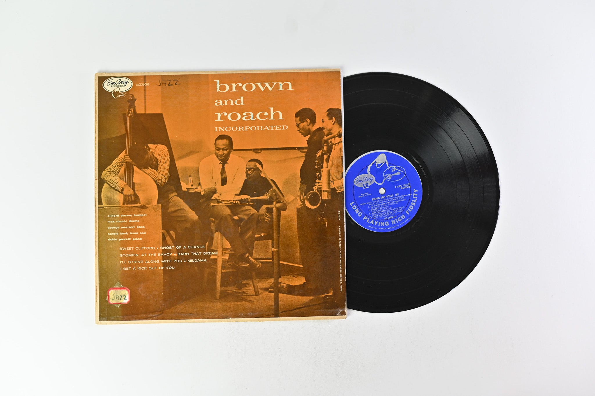 Clifford Brown And Max Roach - Brown And Roach Incorporated on Emarcy Mono Blue Back Cover
